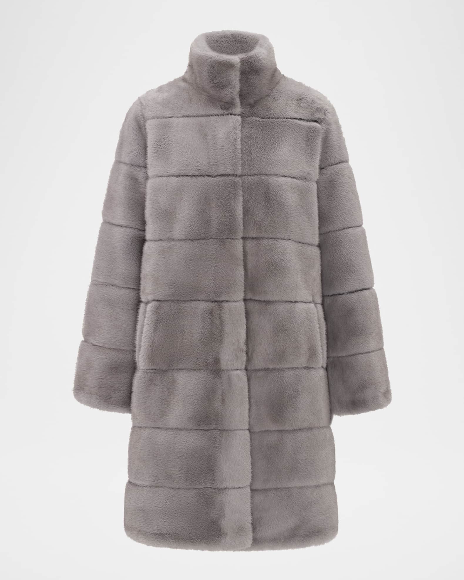 Mink Faux Fur Reversible Short Coat 0