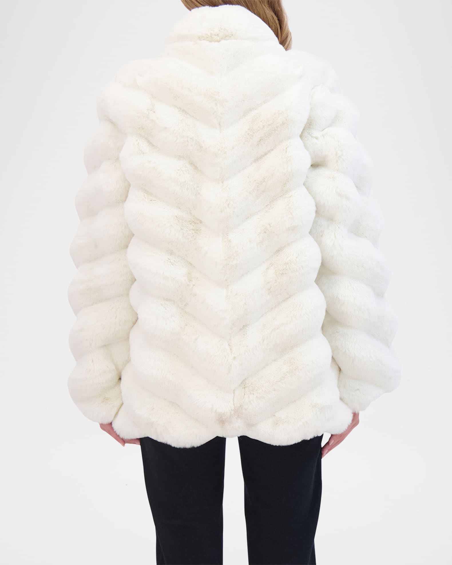 Theia Chinchilla Faux Fur Jacket | Neiman Marcus