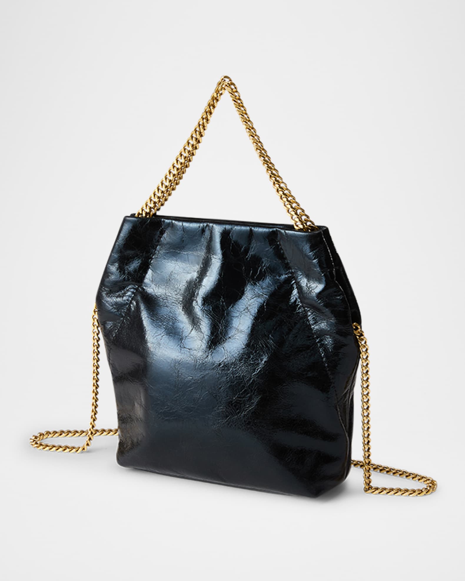 Slouch Small Leather Shoulder Bag - Thumbnail 2