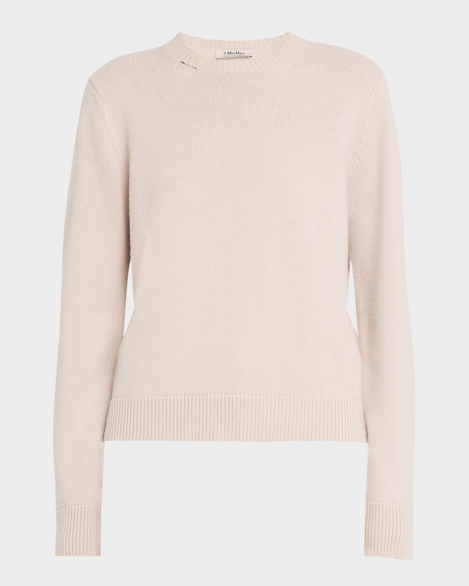 Fedora Logo Elbow-Patch Wool-Cashmere Sweater 0