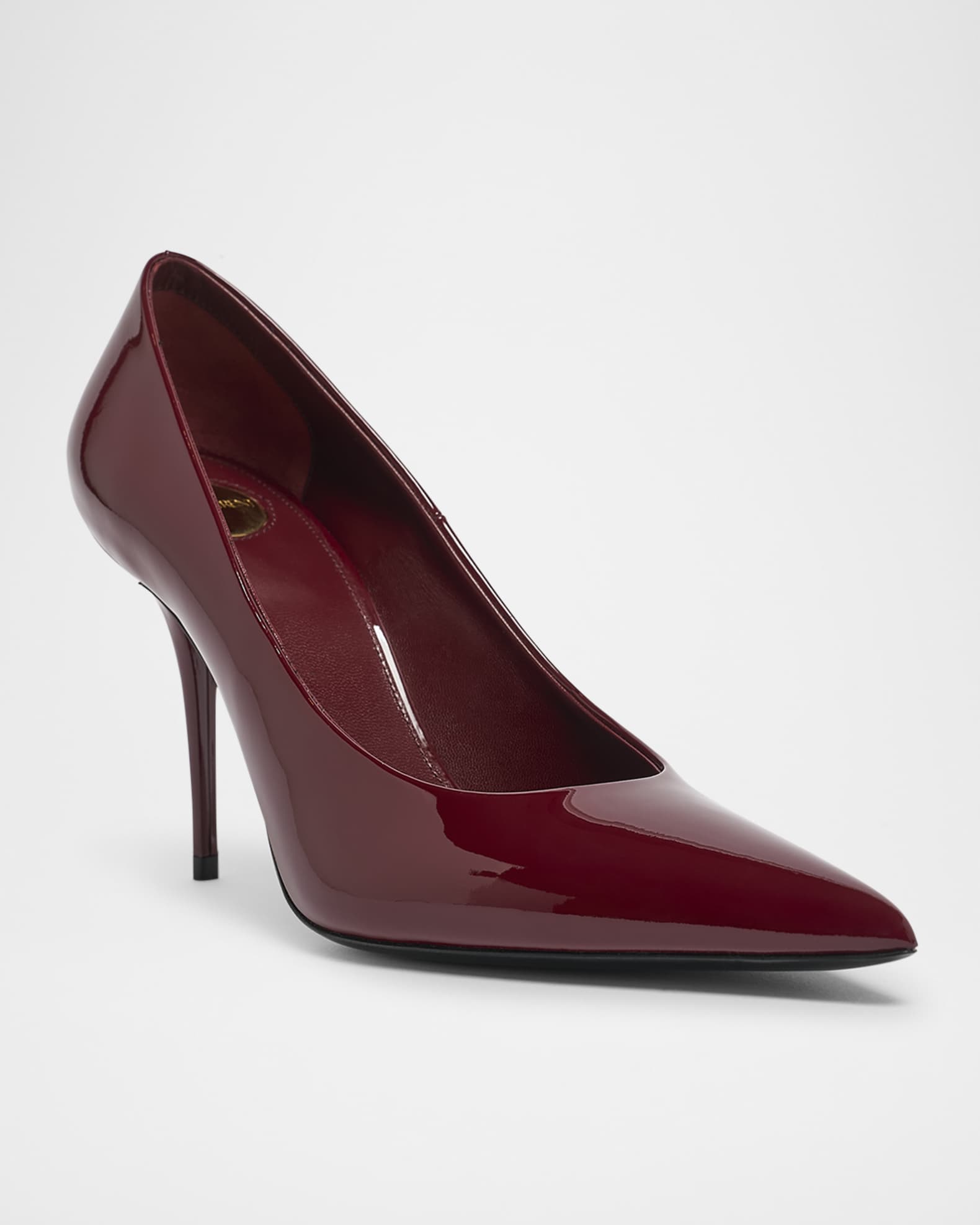 Saint Laurent Norma Glossy Leather Pumps | Neiman Marcus