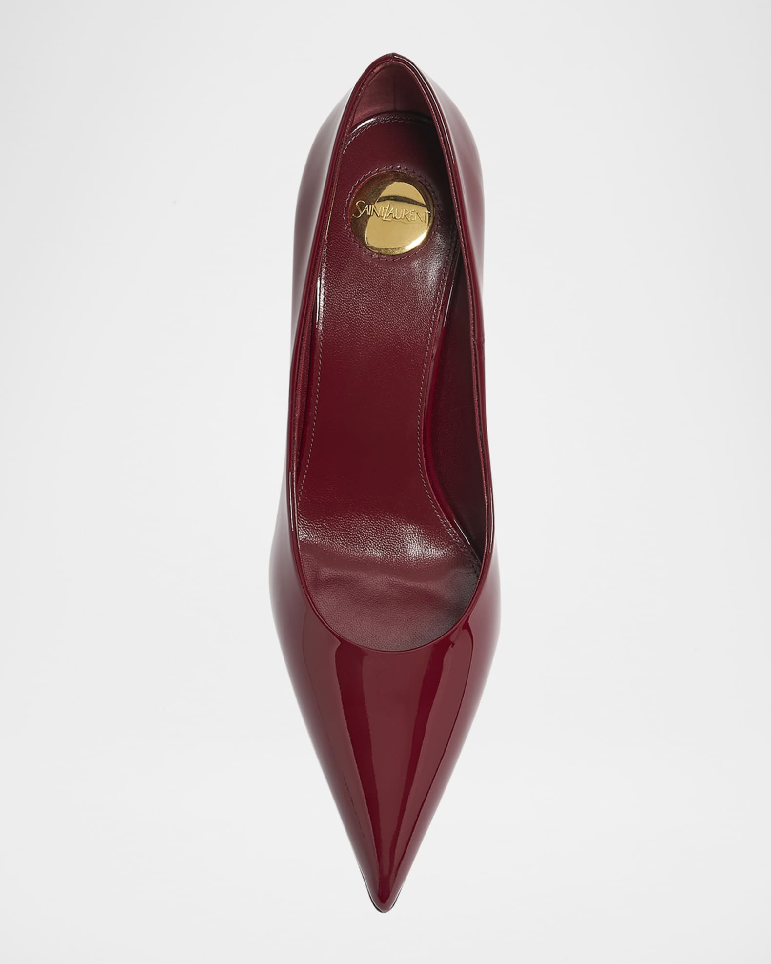 パンプス SAINT LAURENT BURGUNDY LEATHER NORMA PUMPS Norma patent leather pumps in burgundy - Saint Laurent