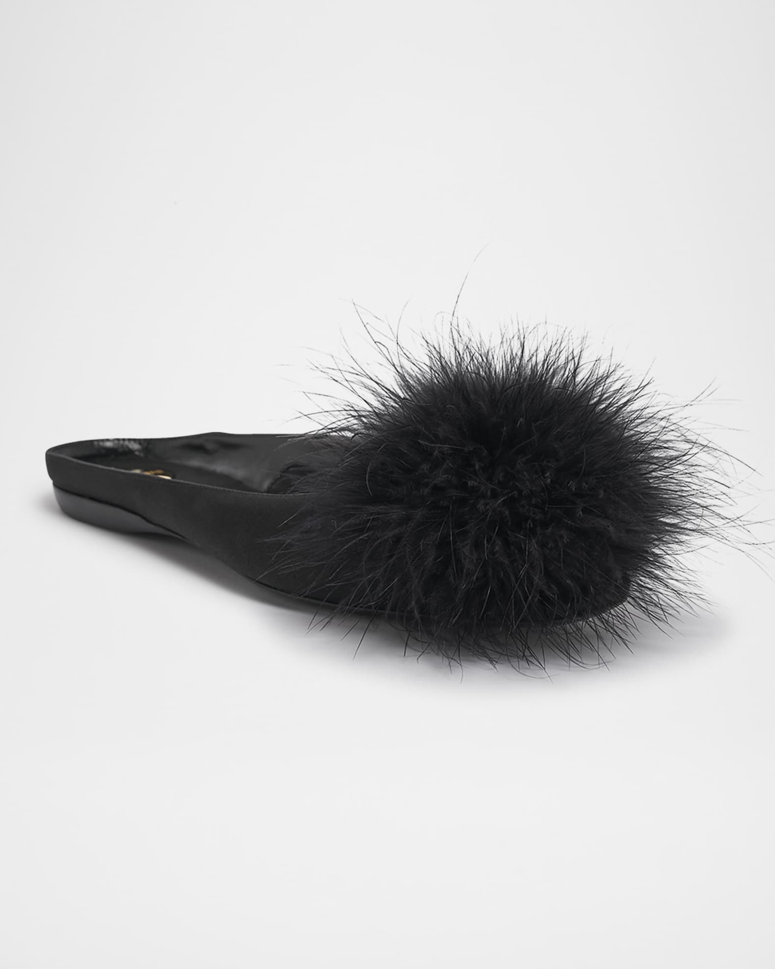 Lido Feather Pom Ballerina Slippers 1