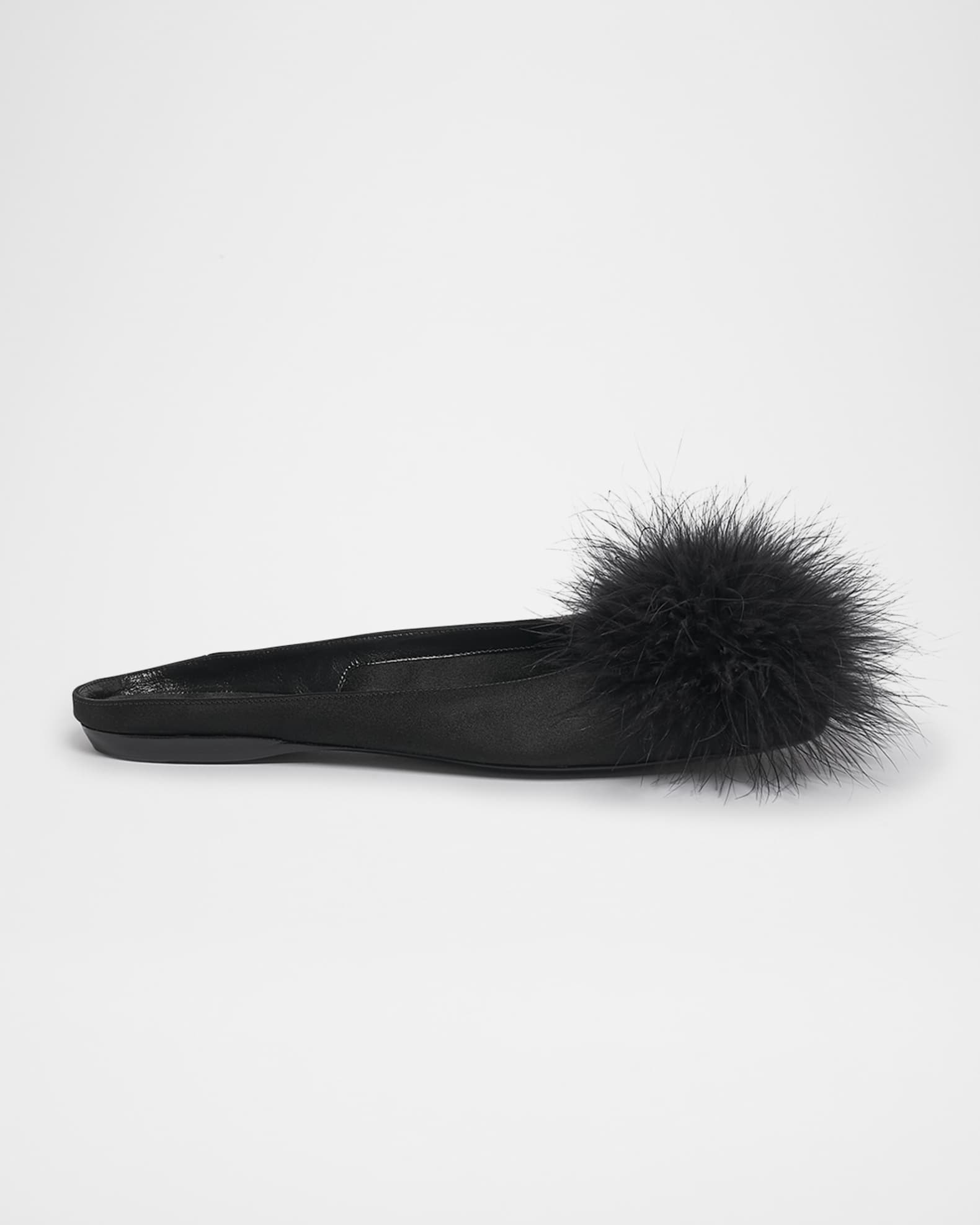 Lido Feather Pom Ballerina Slippers 0