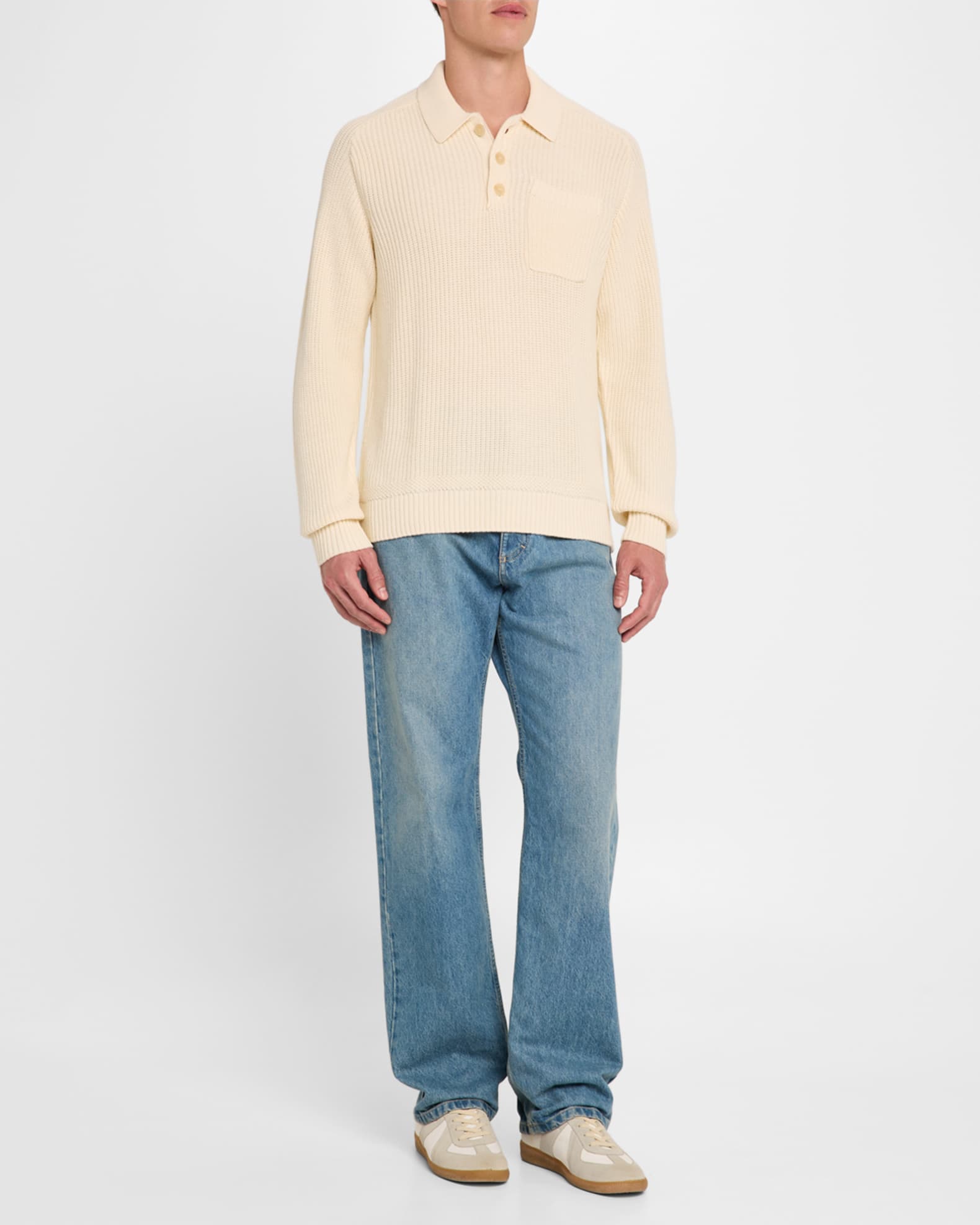 Men's Ruben Ribbed Polo Sweater 1