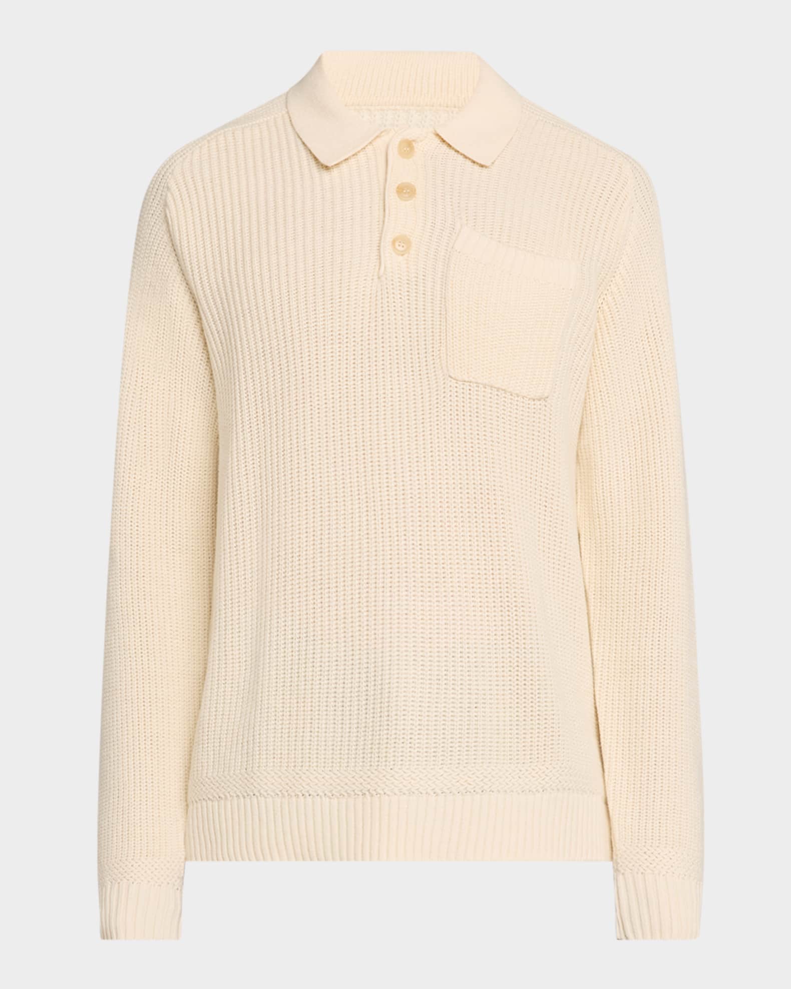 Men's Ruben Ribbed Polo Sweater 0