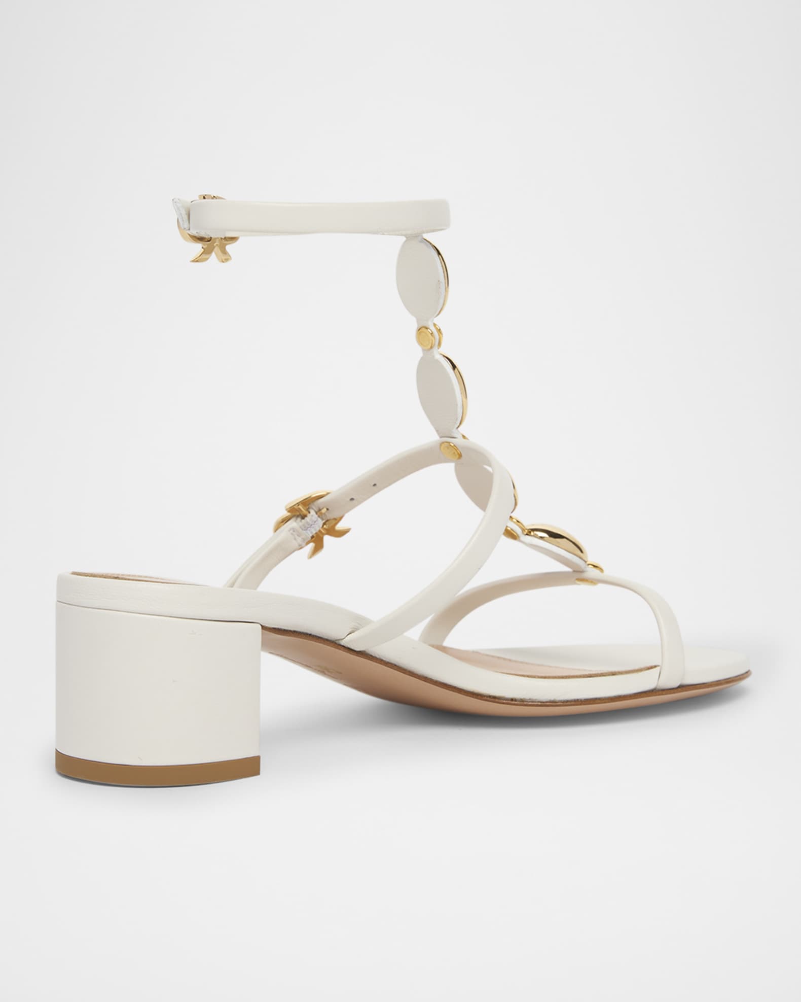 Shanti Beaded T-Strap Leather Sandals 1