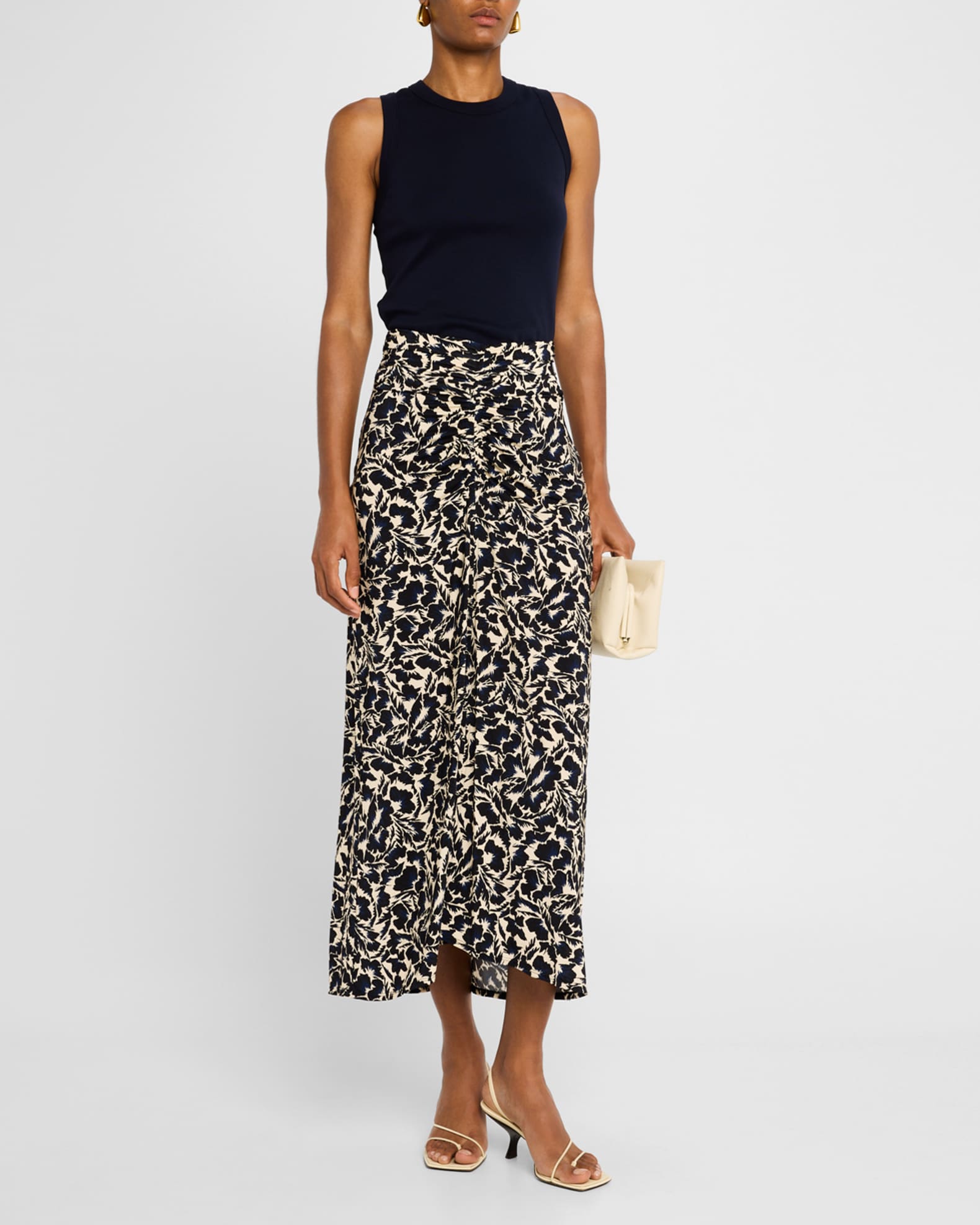 Aurelie Printed Midi Skirt - Thumbnail 2