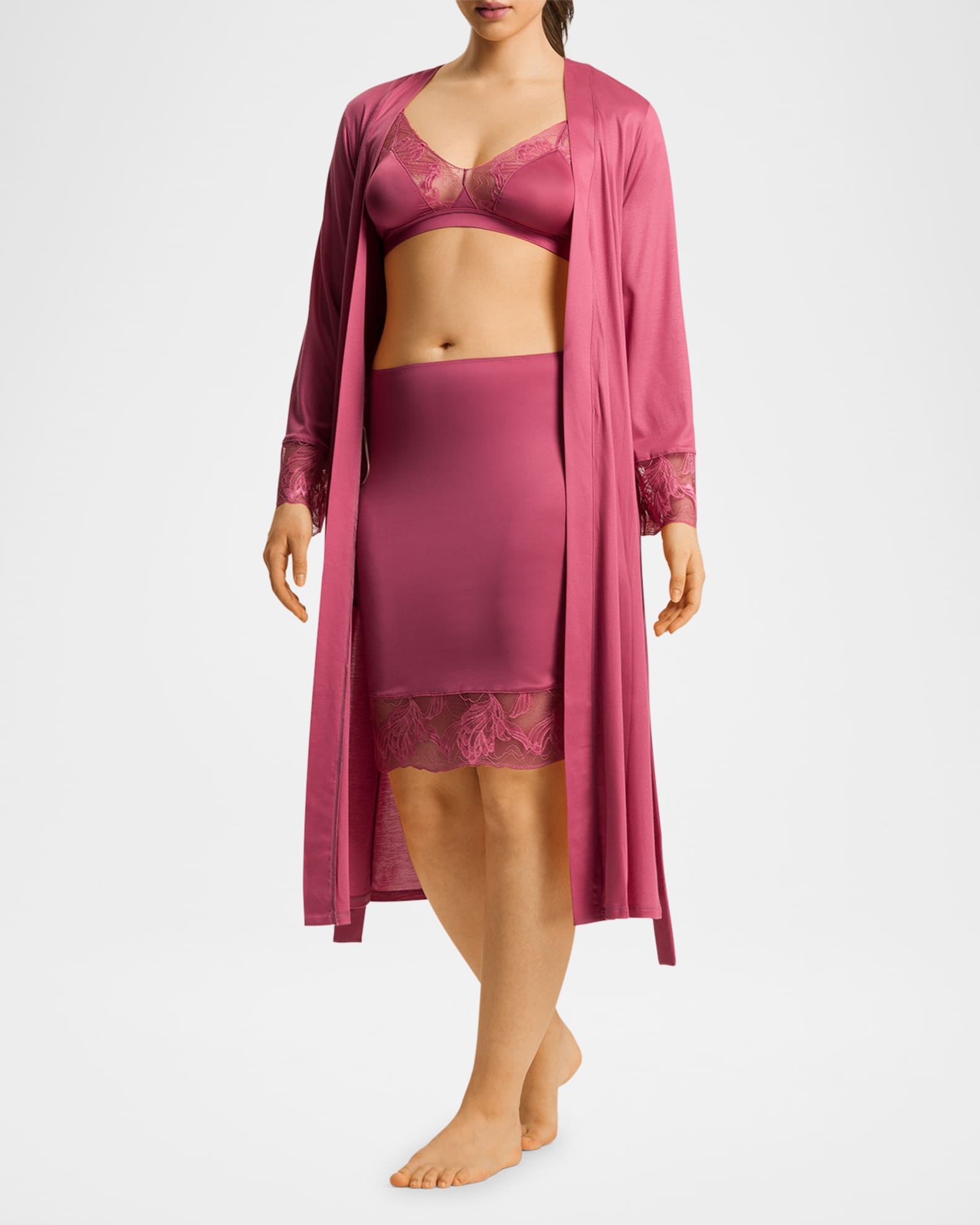 Eva Lace-Cuff Midi Robe 1