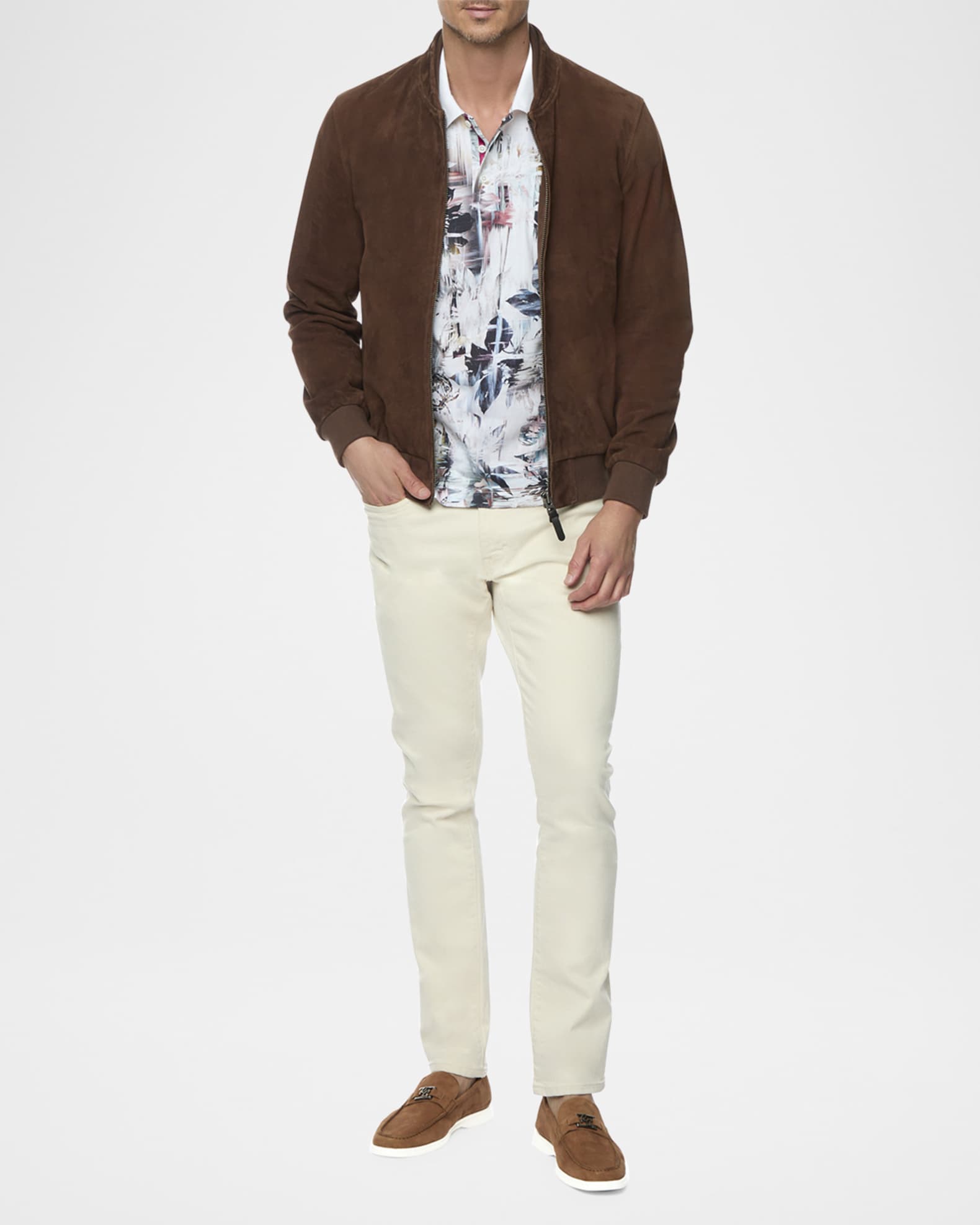 Men's Tylen Suede Bomber Jacket 1