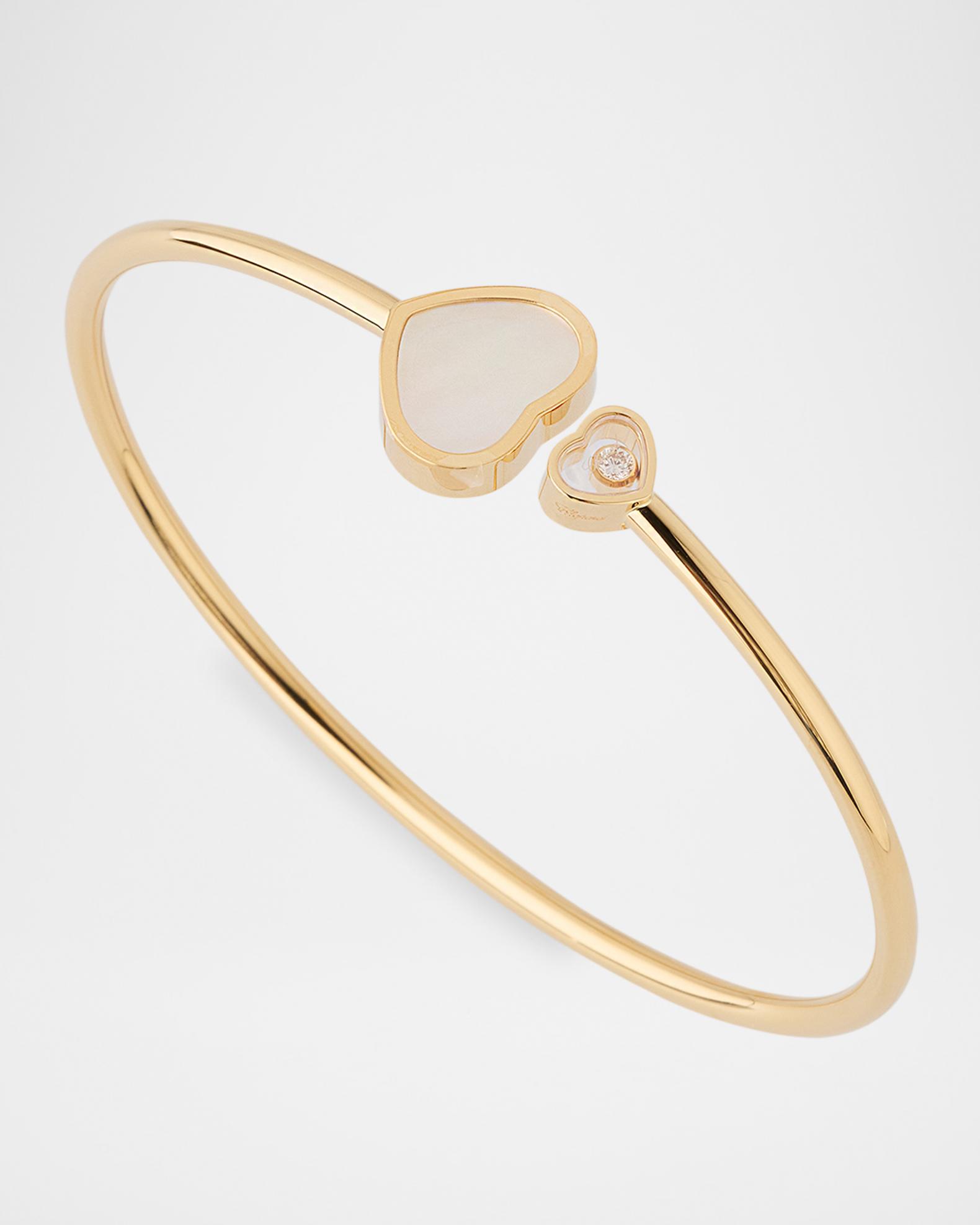 Chopard Happy Hearts 18K Yellow Gold Mother of Pearl Bangle