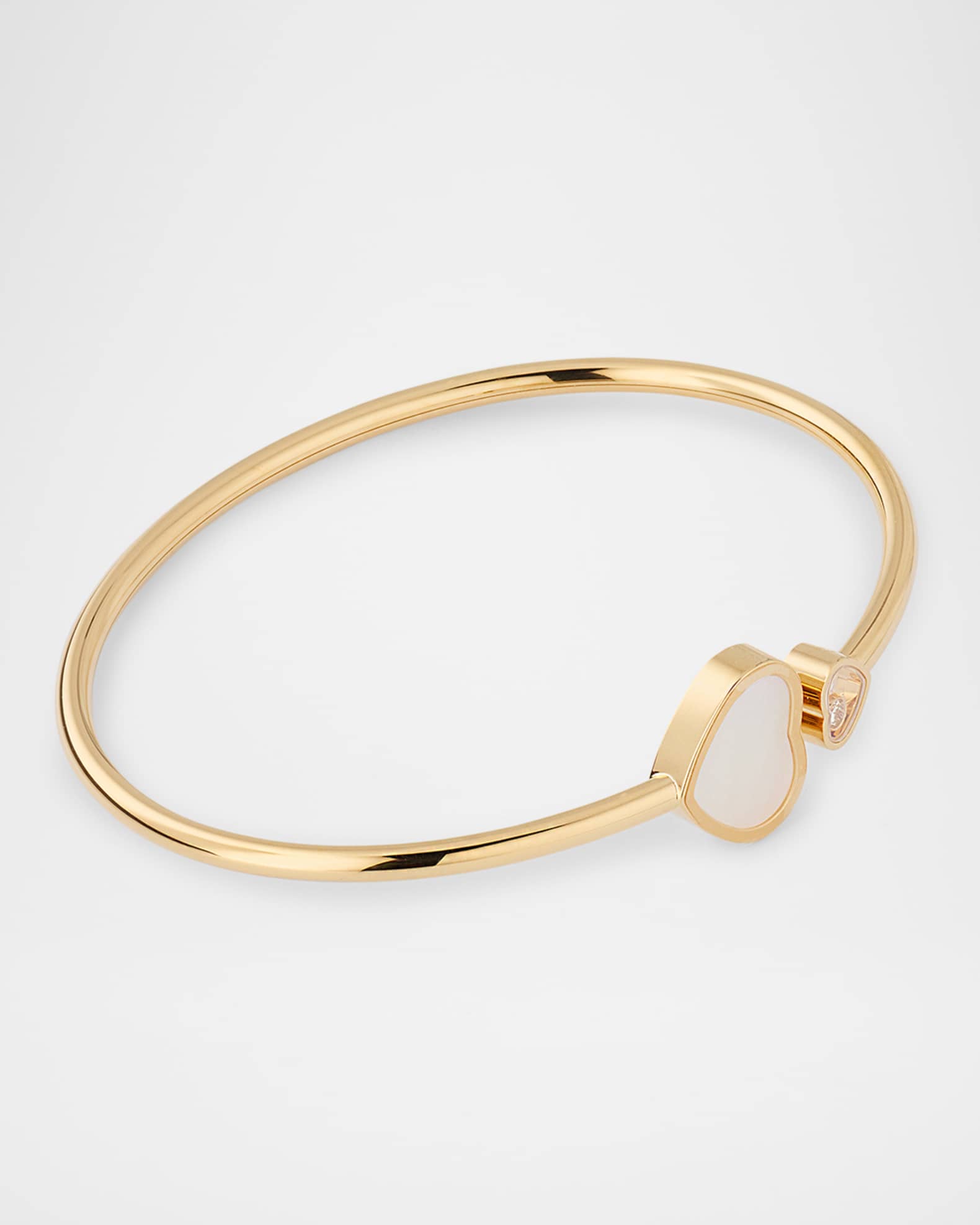 Chopard Happy Hearts 18K Yellow Gold Mother of Pearl Bangle