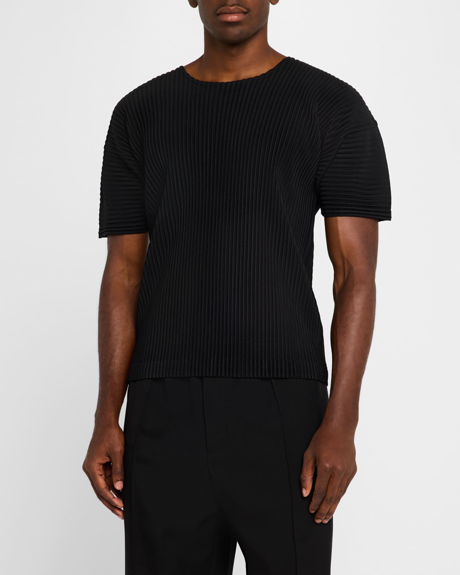 Homme Plisse Issey Miyake Men's Pleated T-Shirt | Neiman Marcus