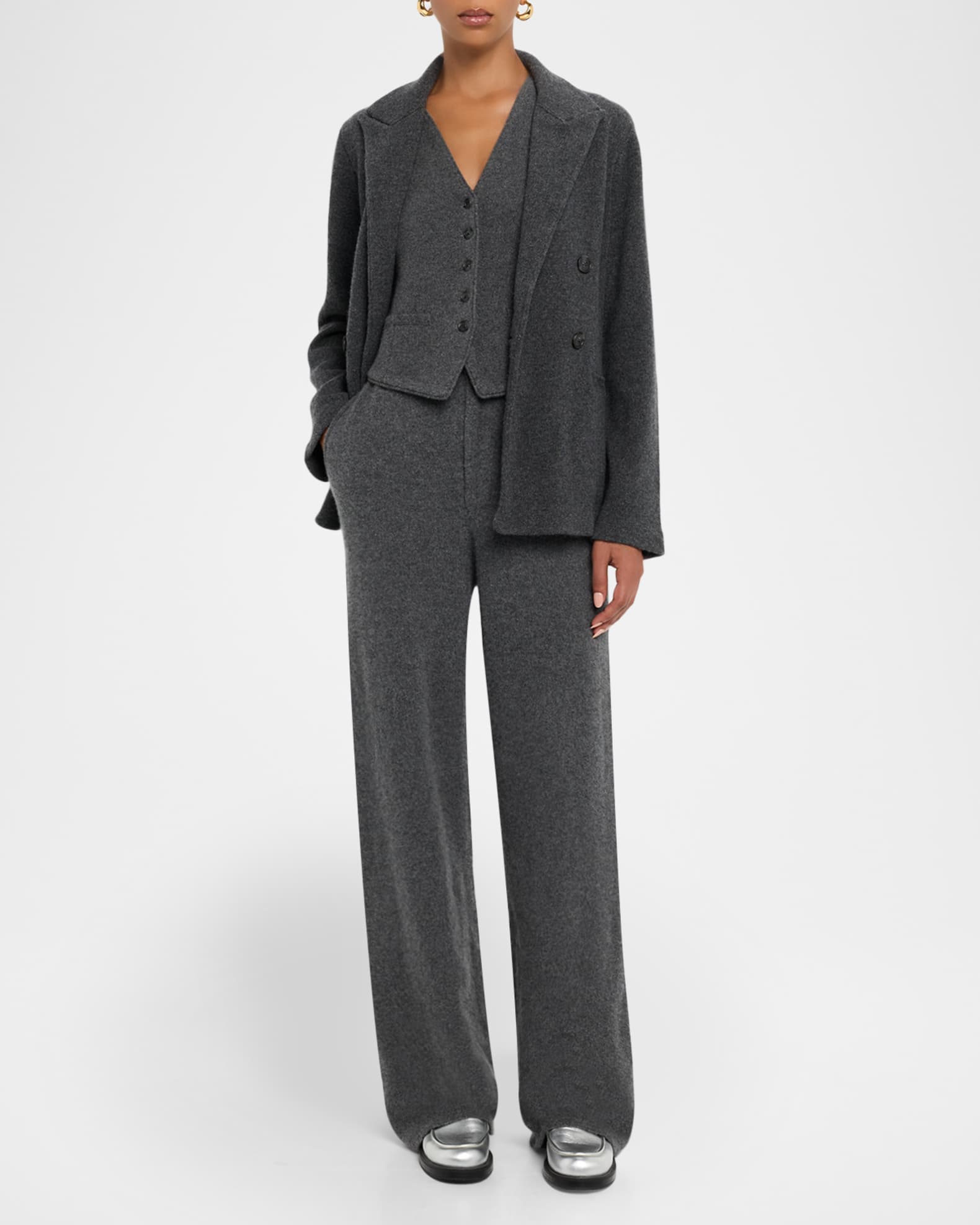 Guest in Residence Tailored Cashmere-Blend Pants | Neiman Marcus