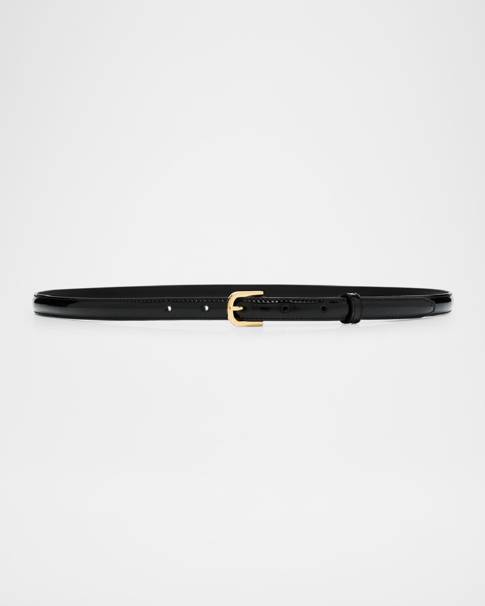 Patent Leather Skinny Belt 0