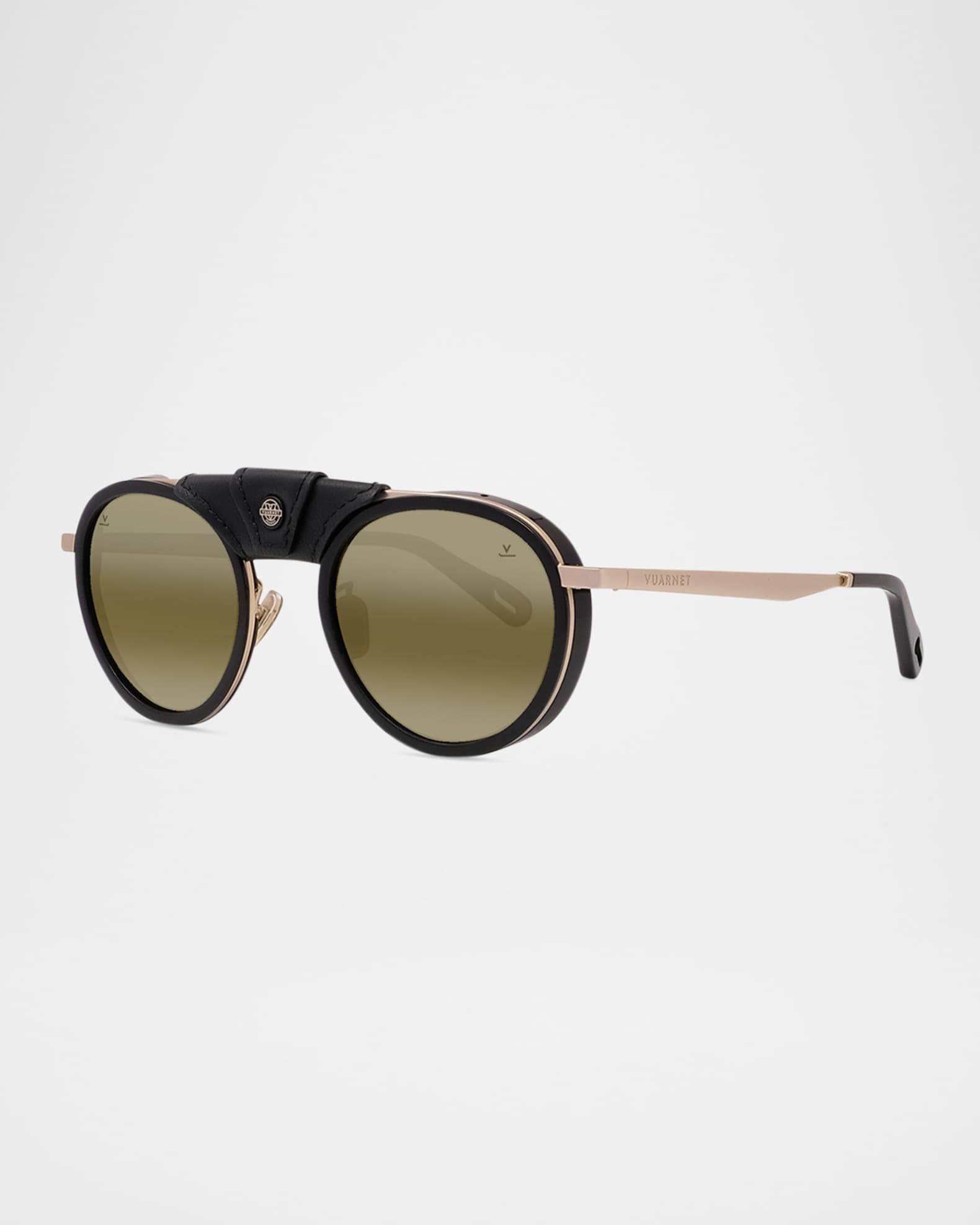 Round sunglasses with side shields cheap
