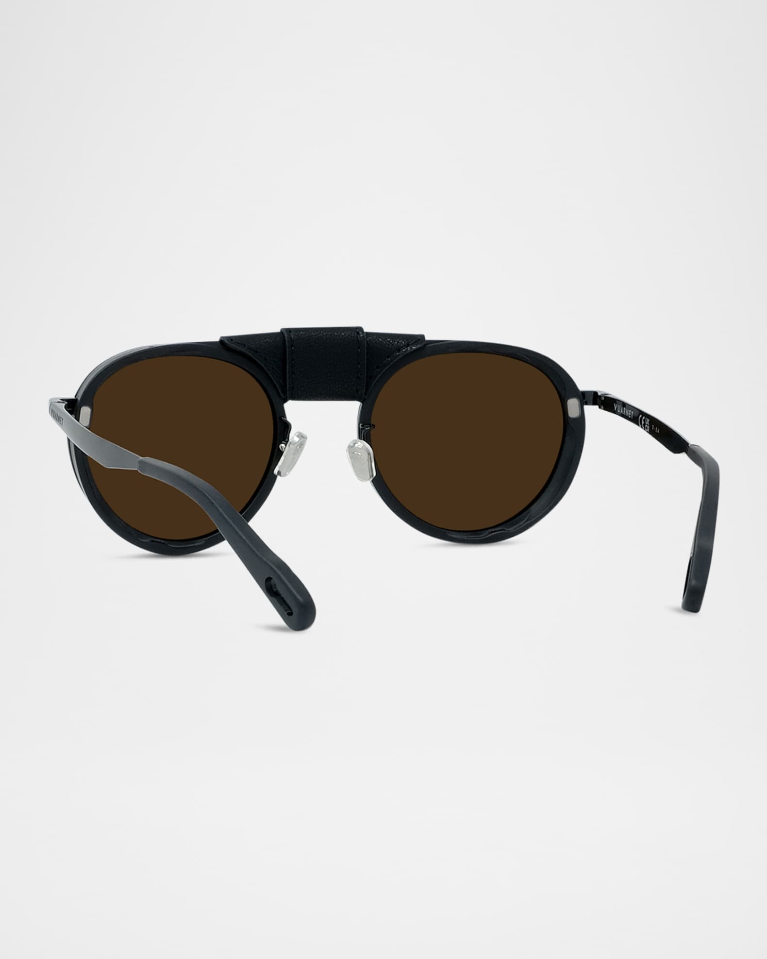 Men's Glacier 02 Titanium Round Sunglasses with Side Shields and Cord 1