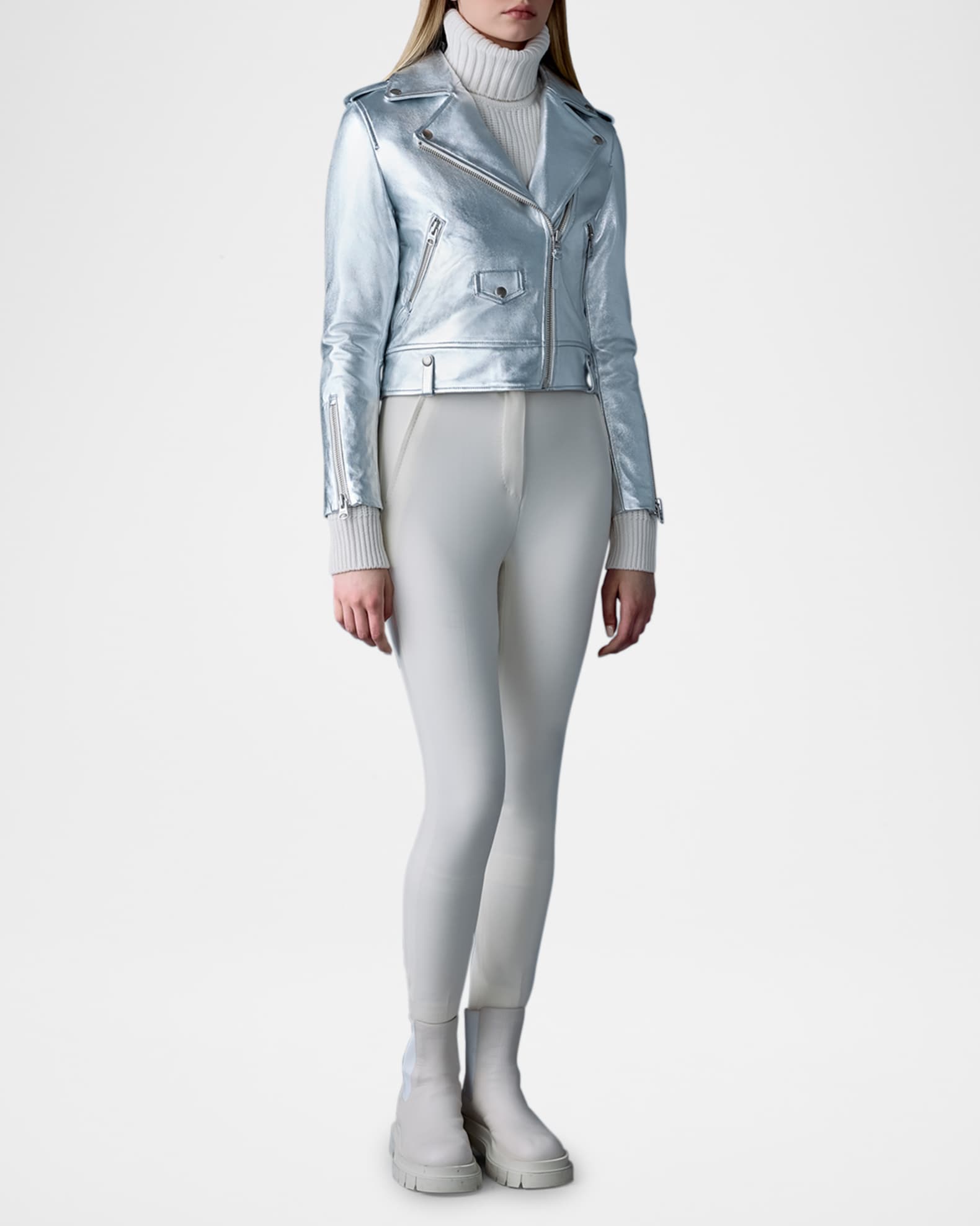 Mackage baya leather jacket top