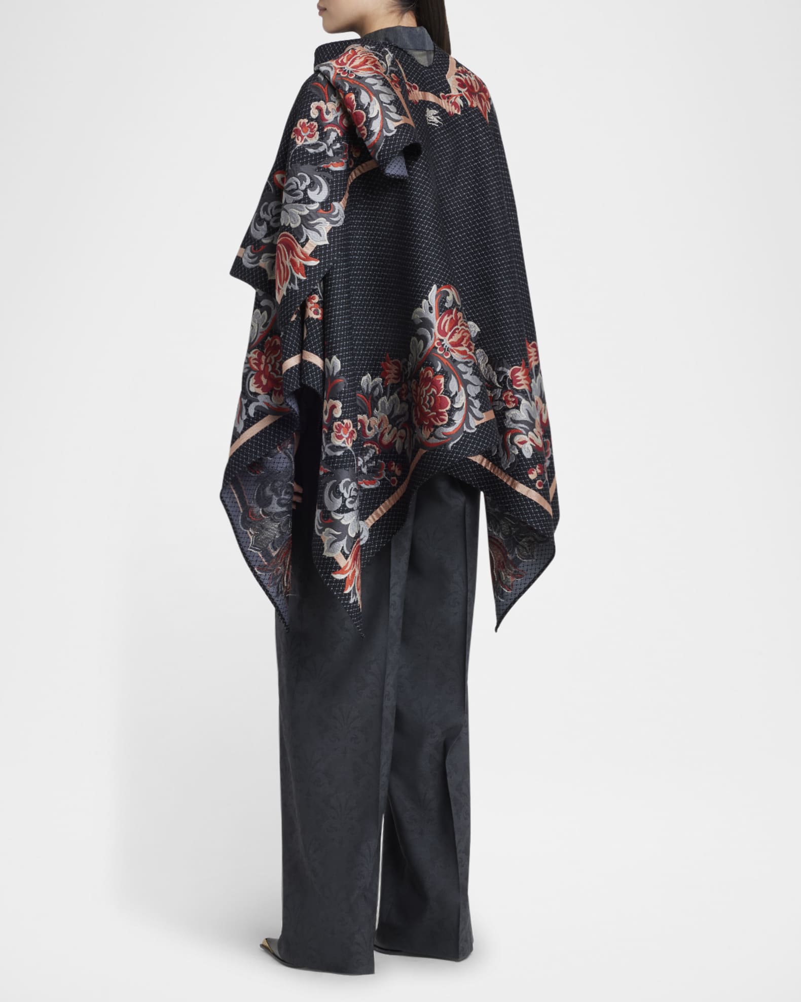 ジャケット ETRO Cotton cape with floral print Etro Floral Wool-Blend Cape | Neiman Marcus