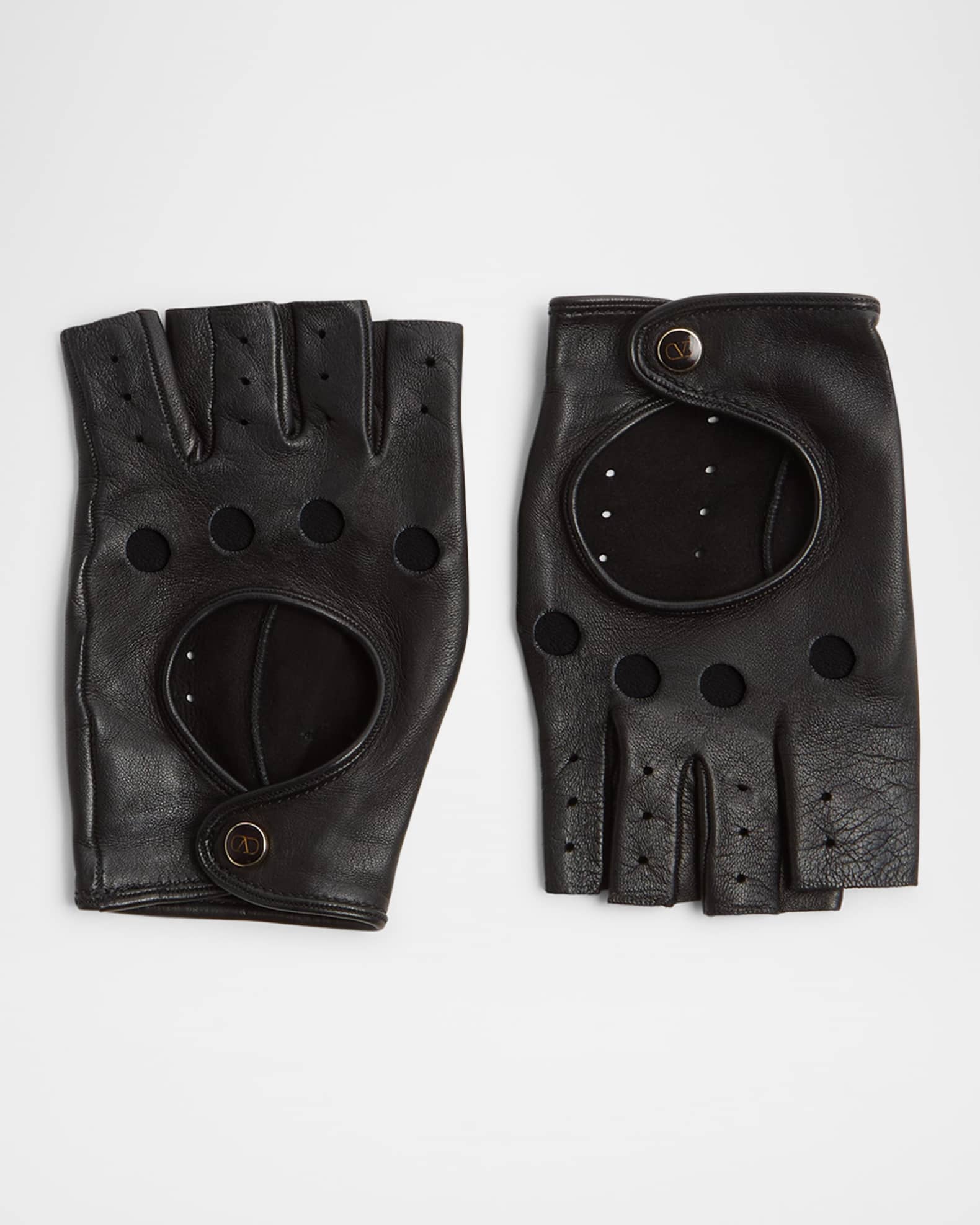 Valentino Garavani VLOGO Signature Leather Fingerless Gloves
