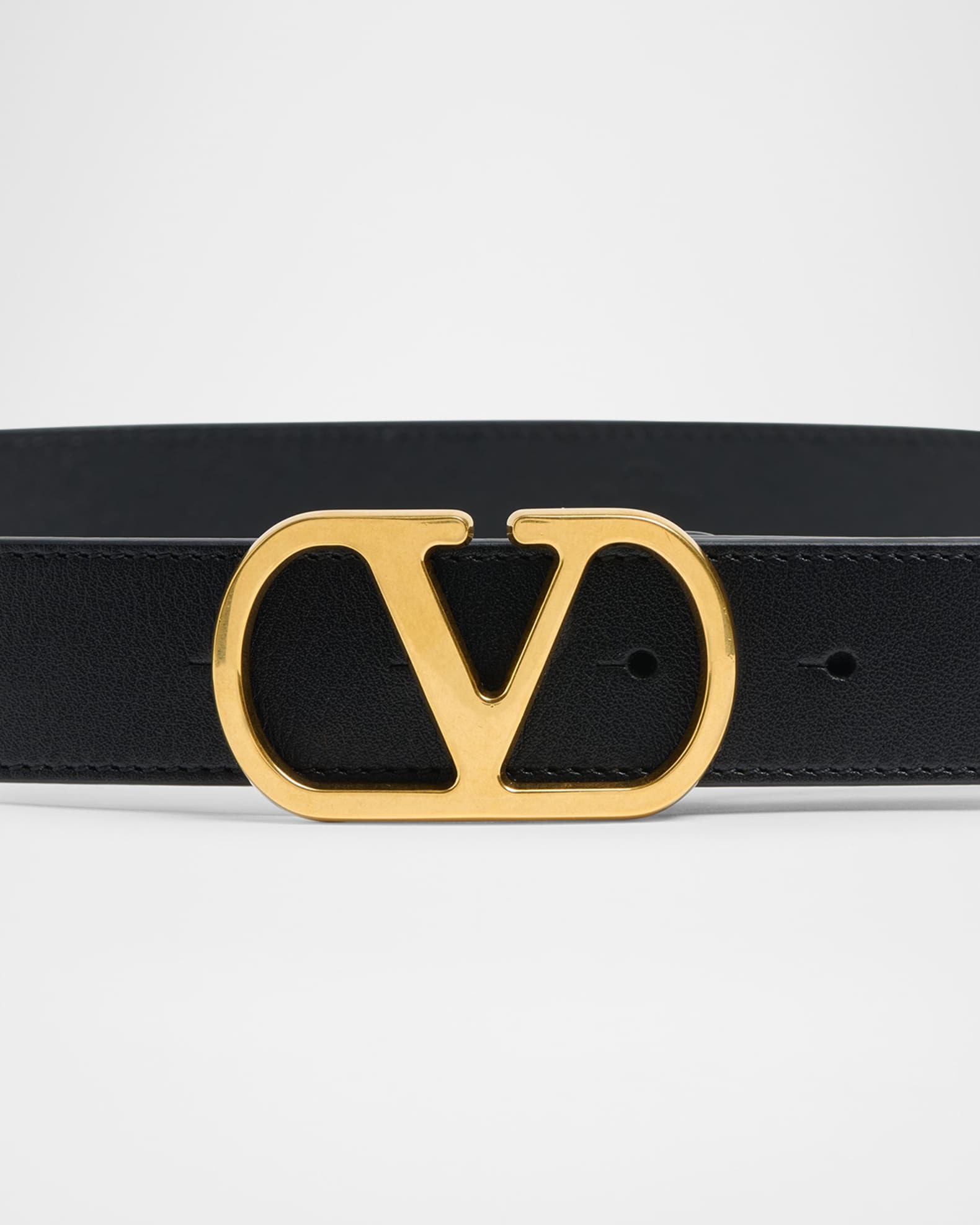 Valentino Garavani VLogo Signature Leather Belt, 30mm