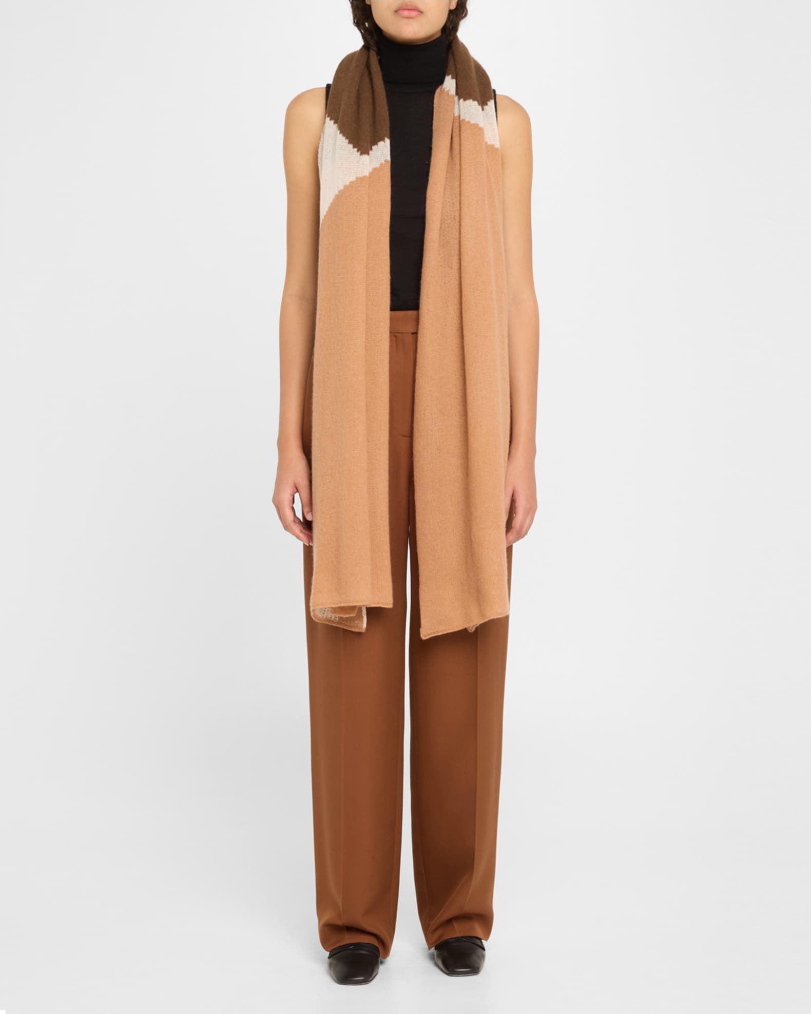 Colorblock Cashmere Wrap 1