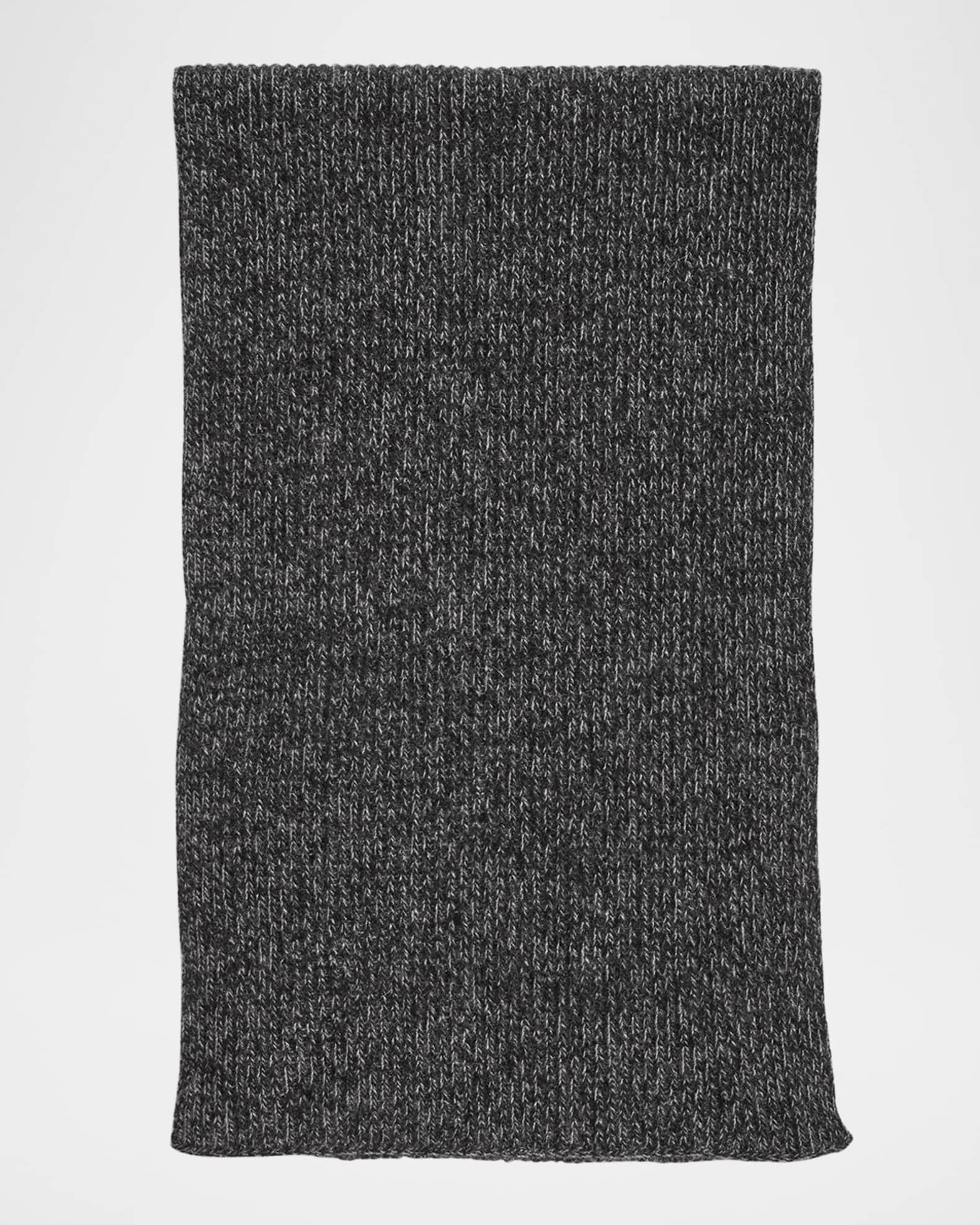 Tweed Ribbed Cashmere Scarf 0