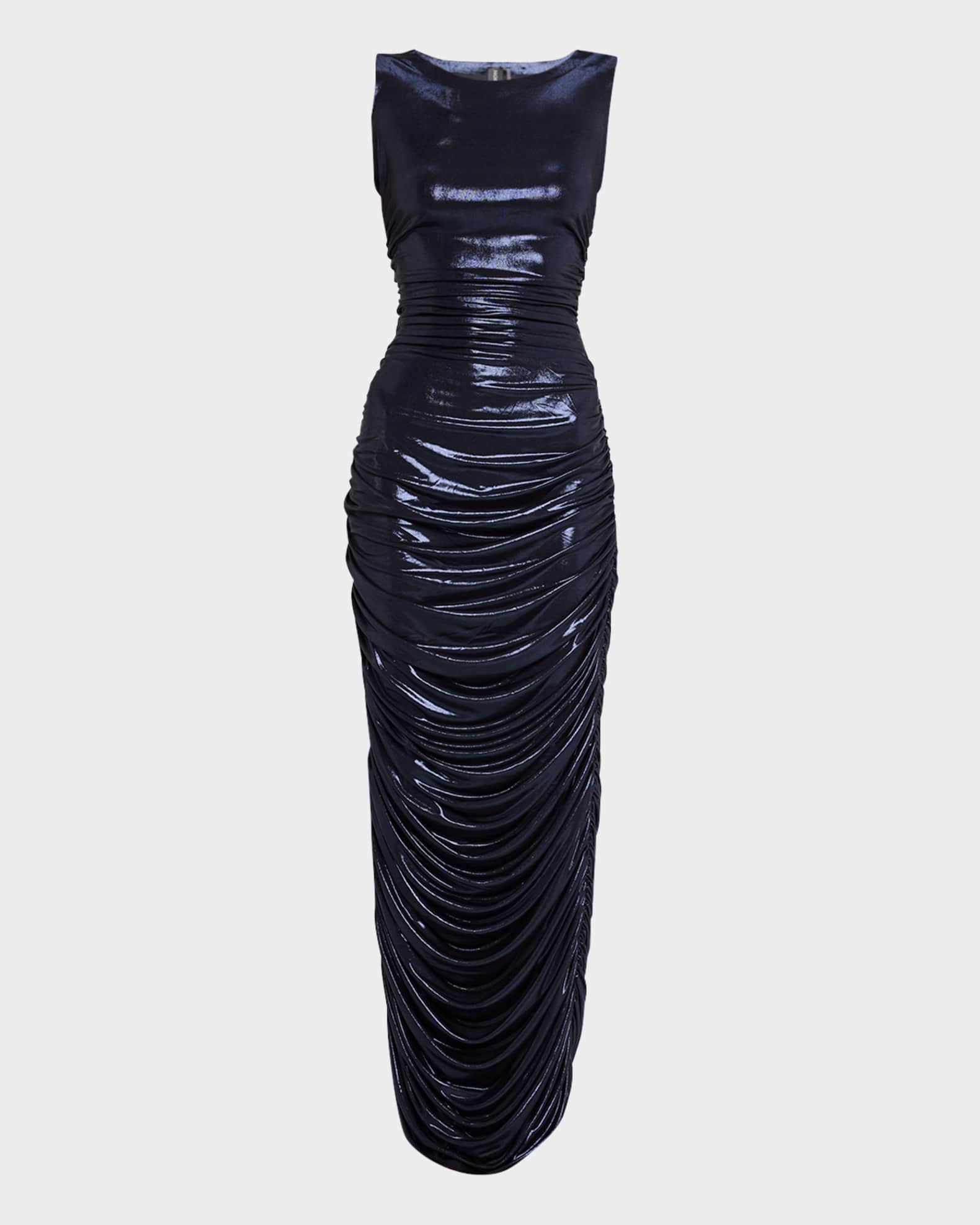 Sleeveless Side Shirred Gown 0