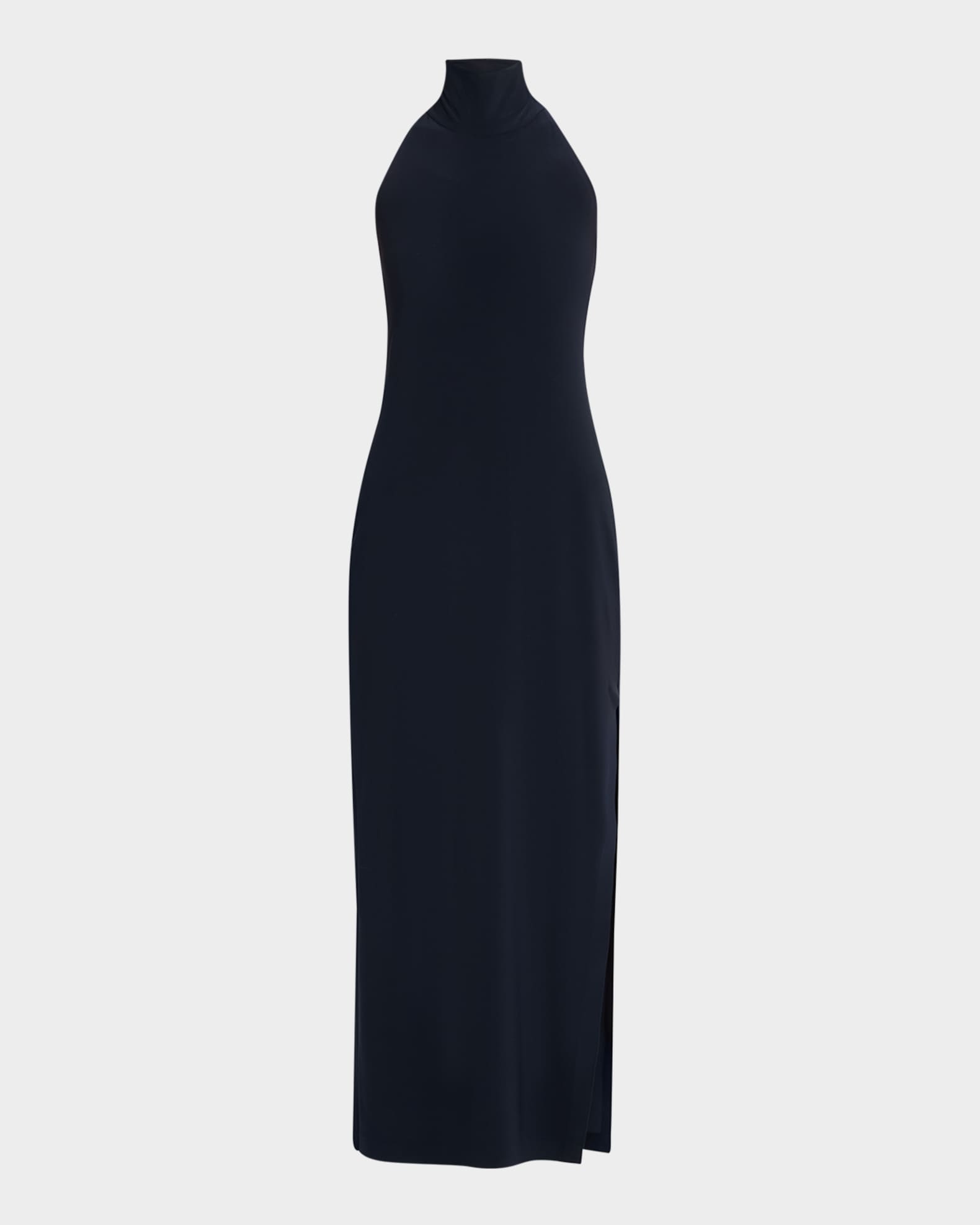 Halter Turtle Side Slit Gown 0