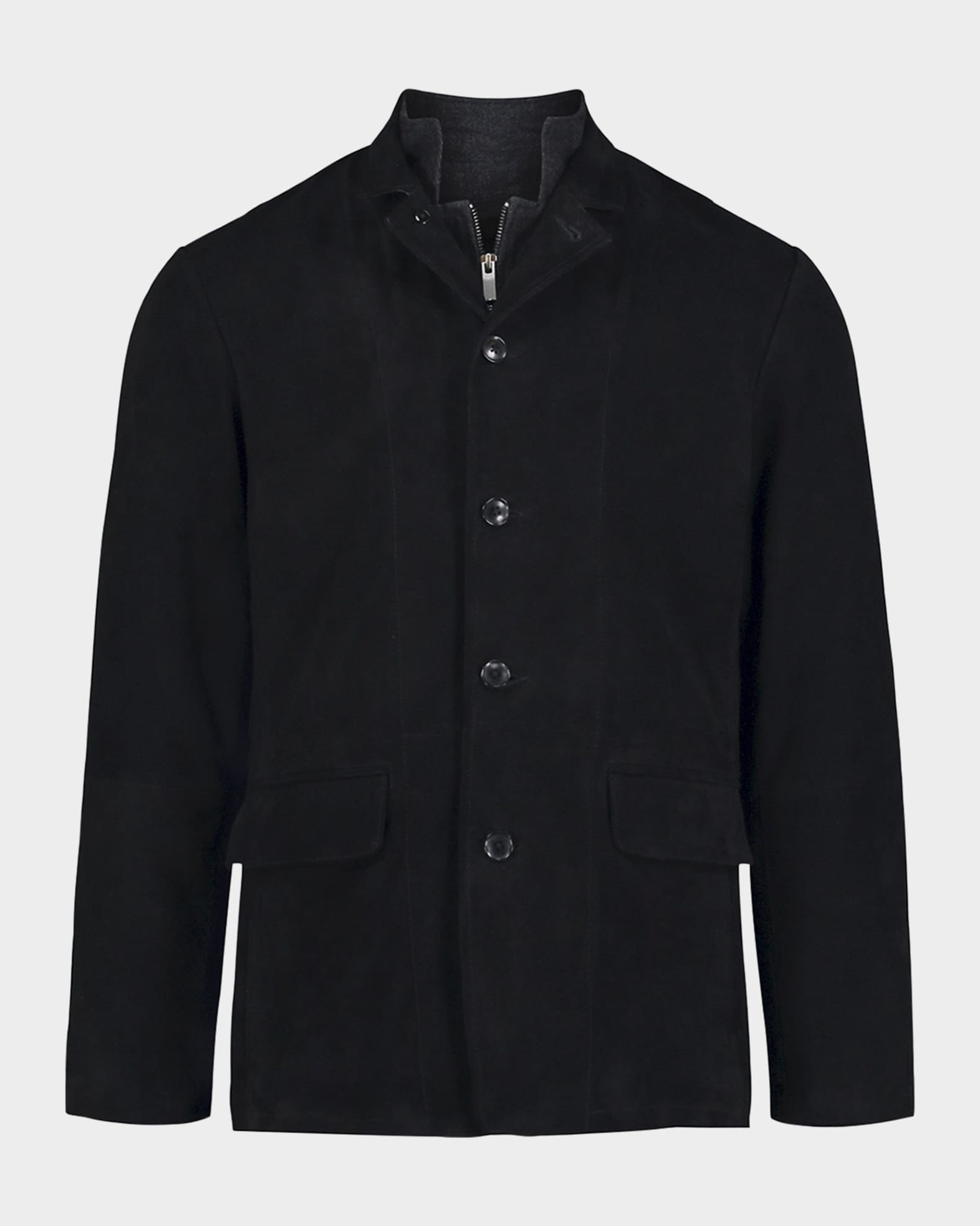 Men's Buttoned Suede Jacket 0