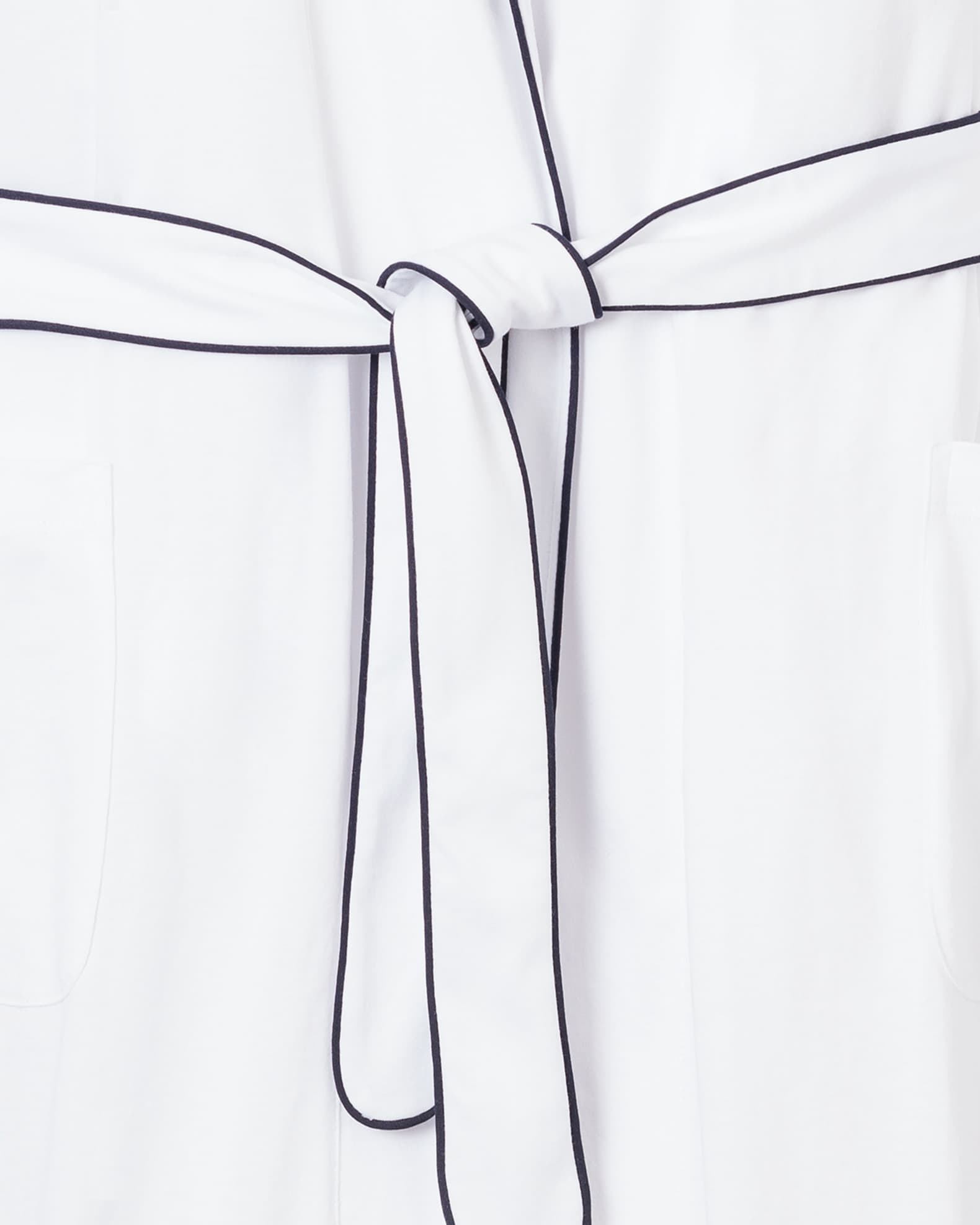 Men's Pima Cotton Robe with Piping 1