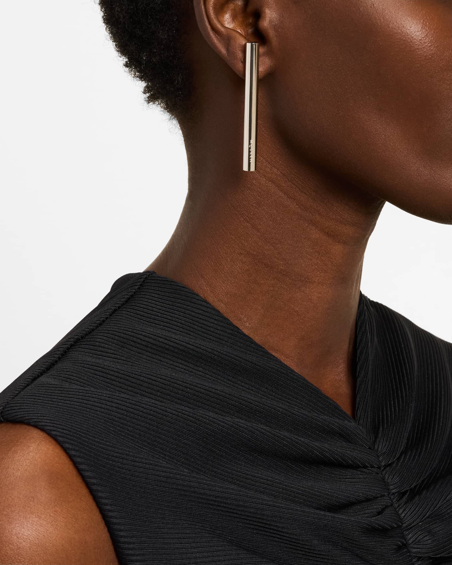 Logo Cross Bar Earrings 1