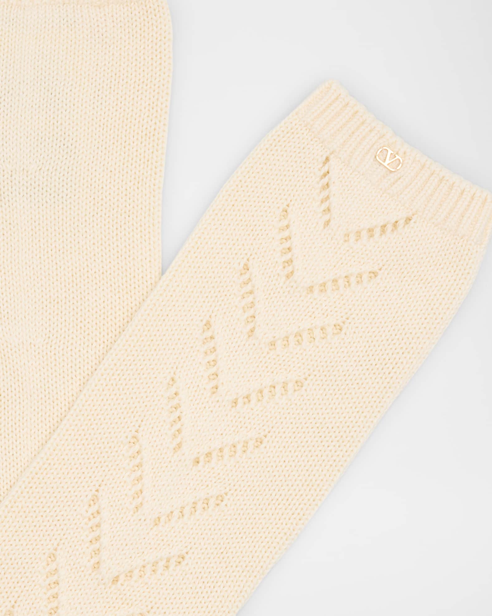 Cotton Pointelle Knee-High Socks 1