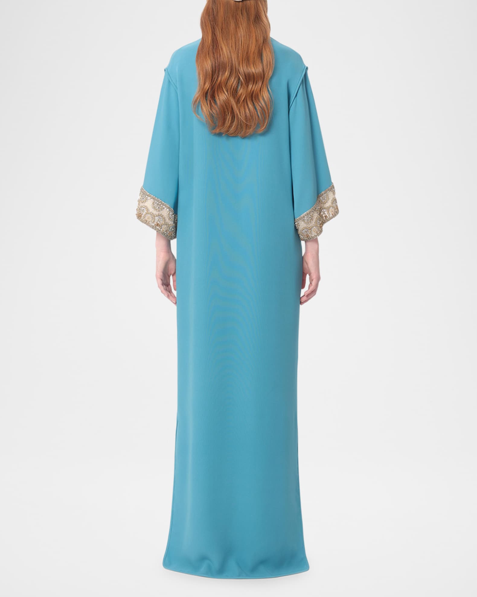 ワンピース Valentino Garavani Turquoise Wool Blend Dress Valentino Garavani Bead Embroidered Cady Couture Gown