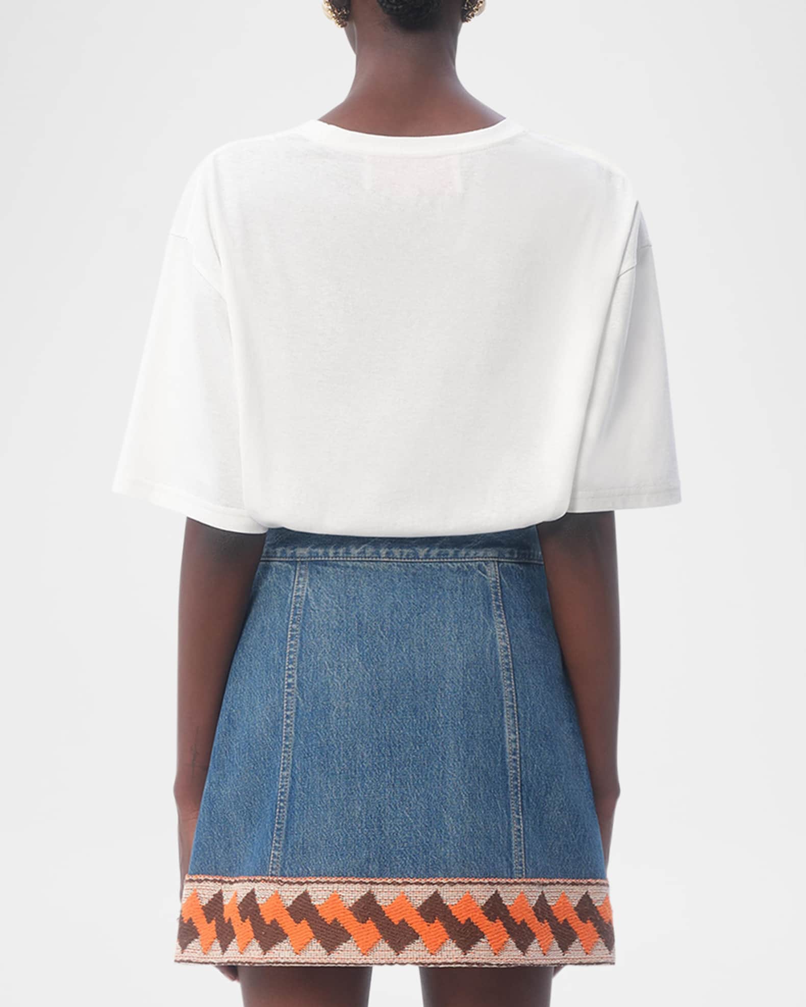 Valentino Garavani V-Logo Print Cotton Jersey T-Shirt