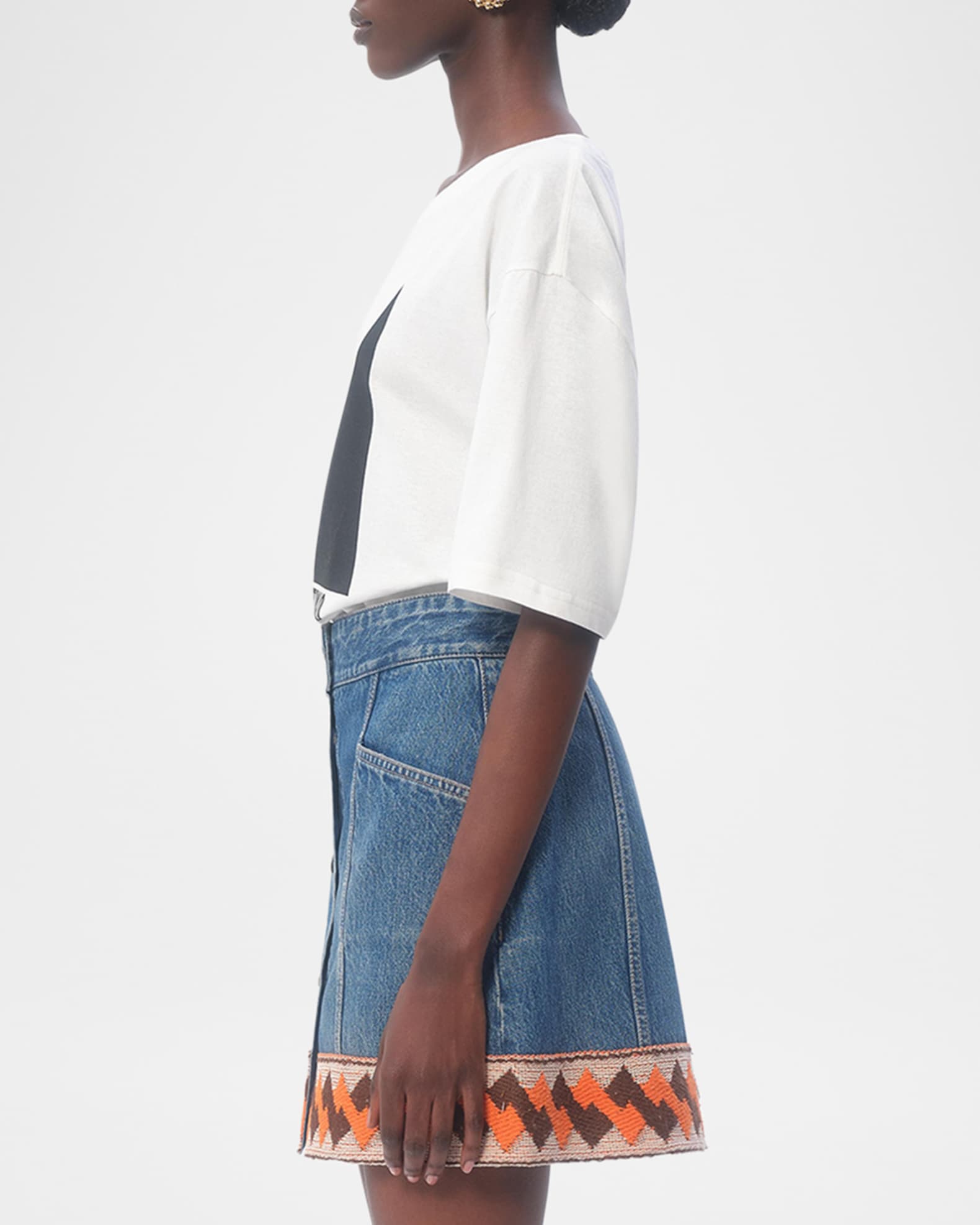 Valentino Garavani V-Logo Print Cotton Jersey T-Shirt | Neiman Marcus