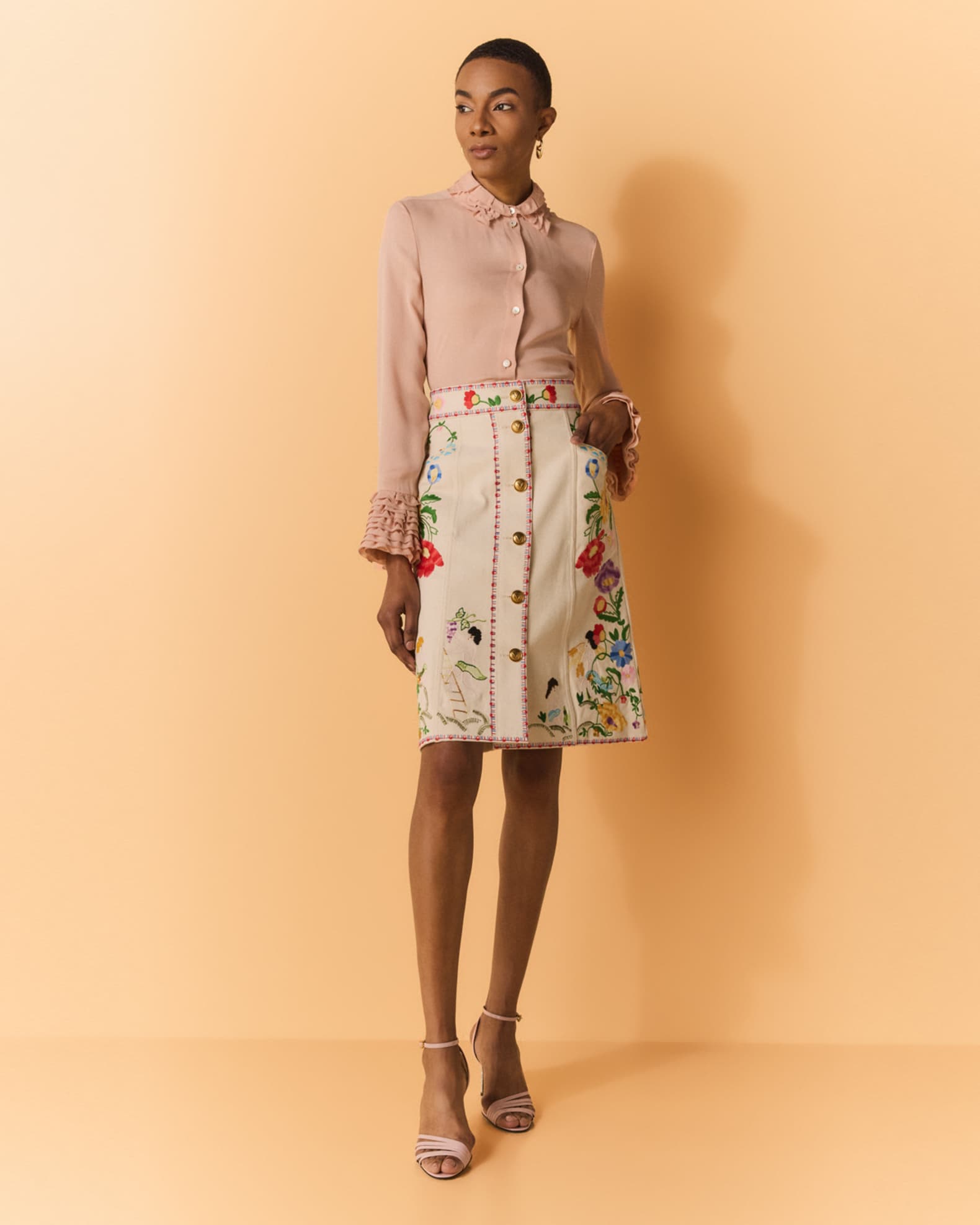スカート VALENTINO GARAVANI LIGHT DENIM SKIRT Lightweight Denim Skirt for Woman in Denim | Valentino US