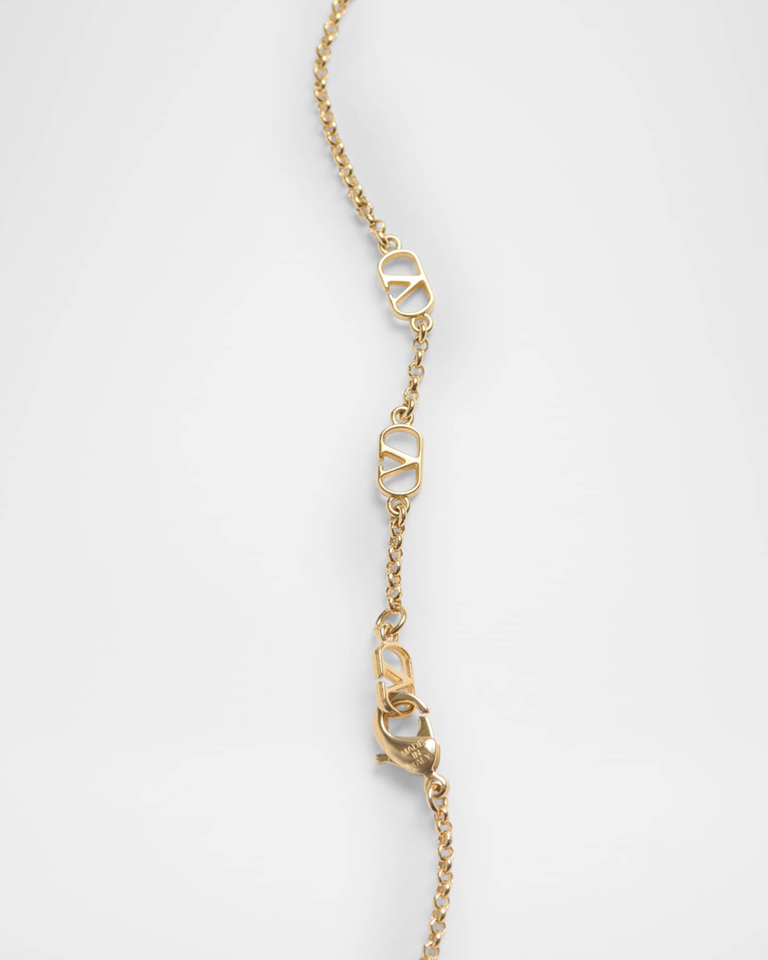 Valentino Garavani VLogo Oval Metal Necklace | Neiman Marcus