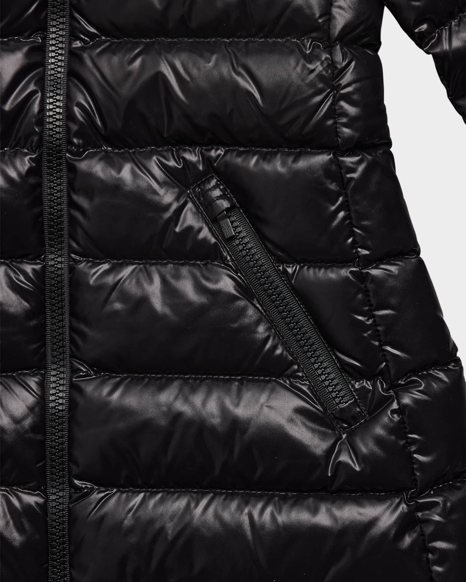 Moncler Girl's Moka Shiny Puffer Coat, Size 8-14 | Neiman Marcus