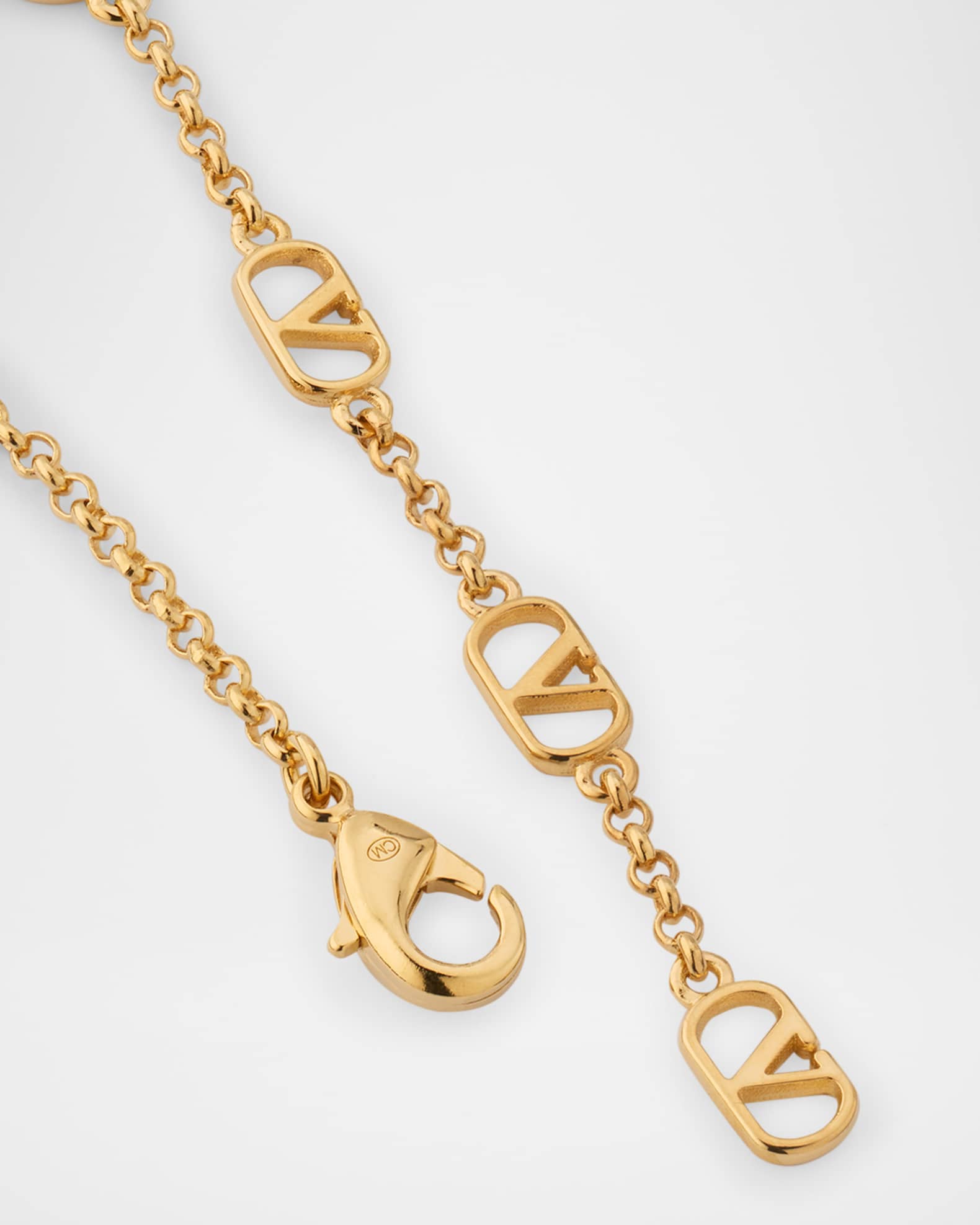 Valentino Garavani Metal V-Logo Chain Necklace | Neiman Marcus
