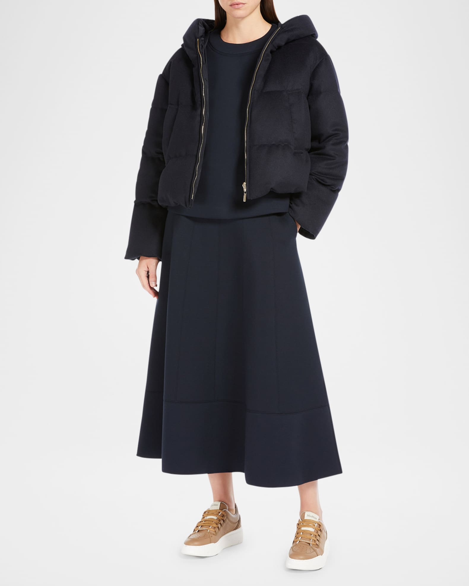 Max Mara Dalia Short Hooded Wool Jacket | Neiman Marcus