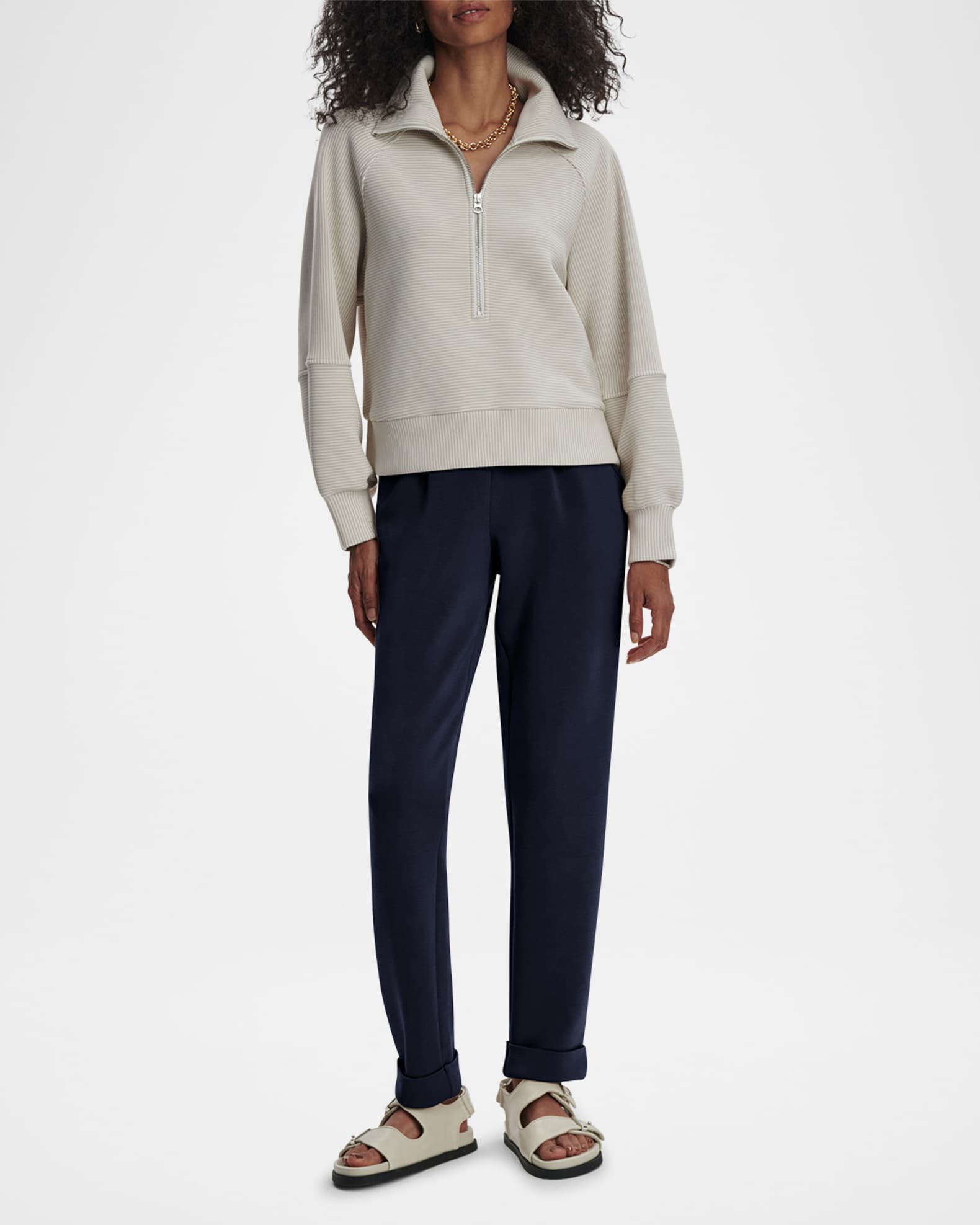 Milano Half-Zip Ribbed Sweatshirt 1