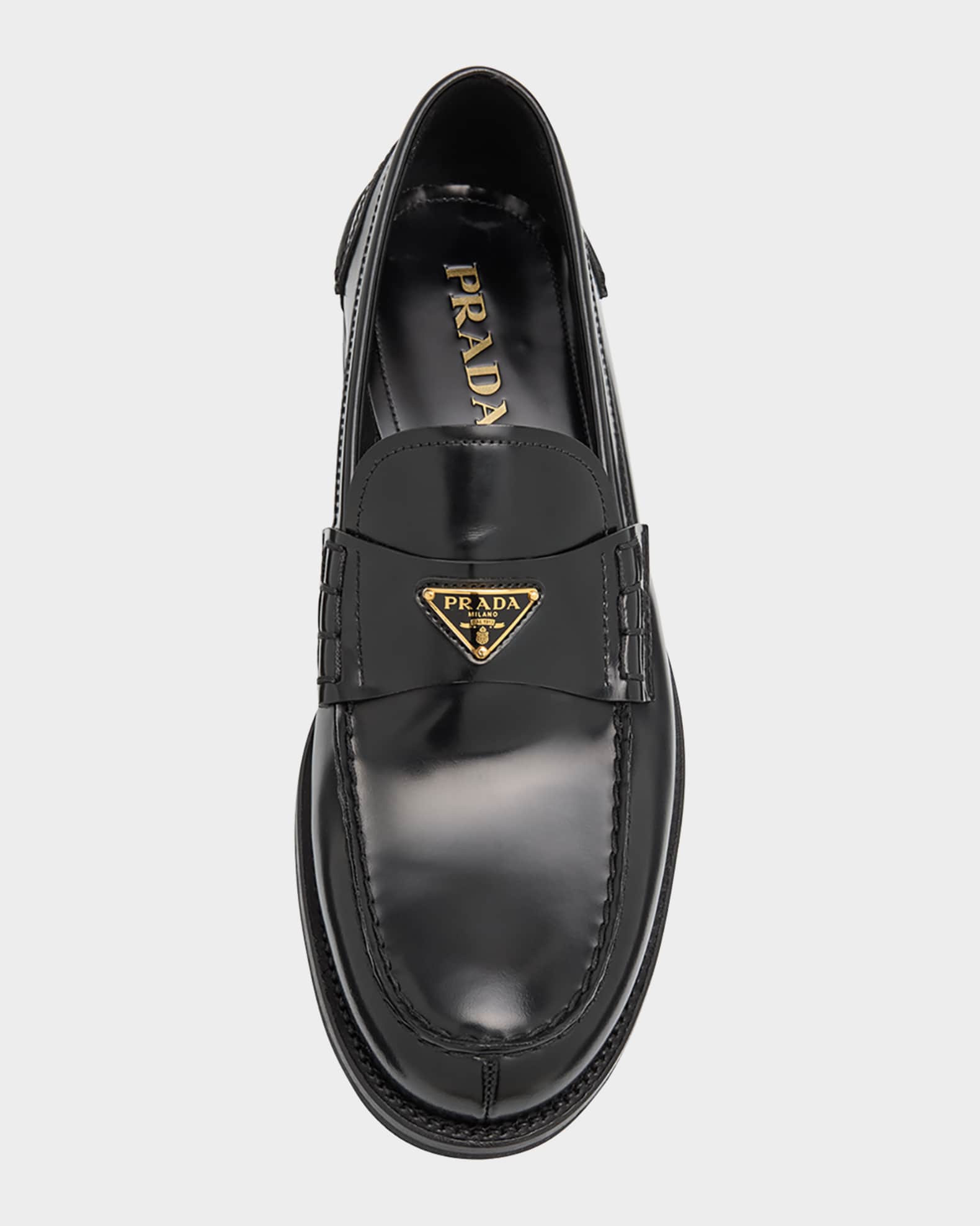 Men's Brushed Leather Split-Toe Loafers | Neiman Marcus