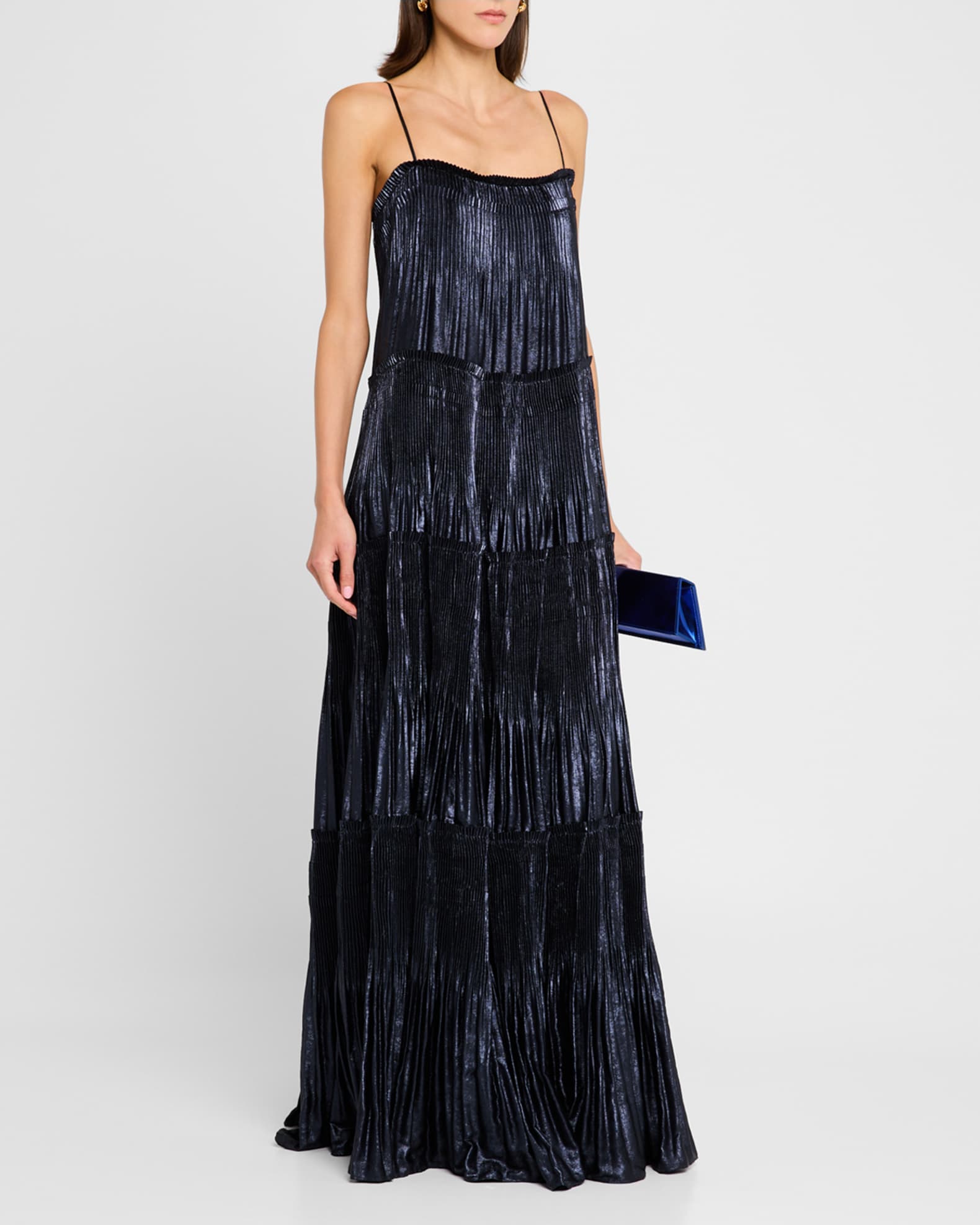 Shandon Tiered Metallic Maxi Dress 1