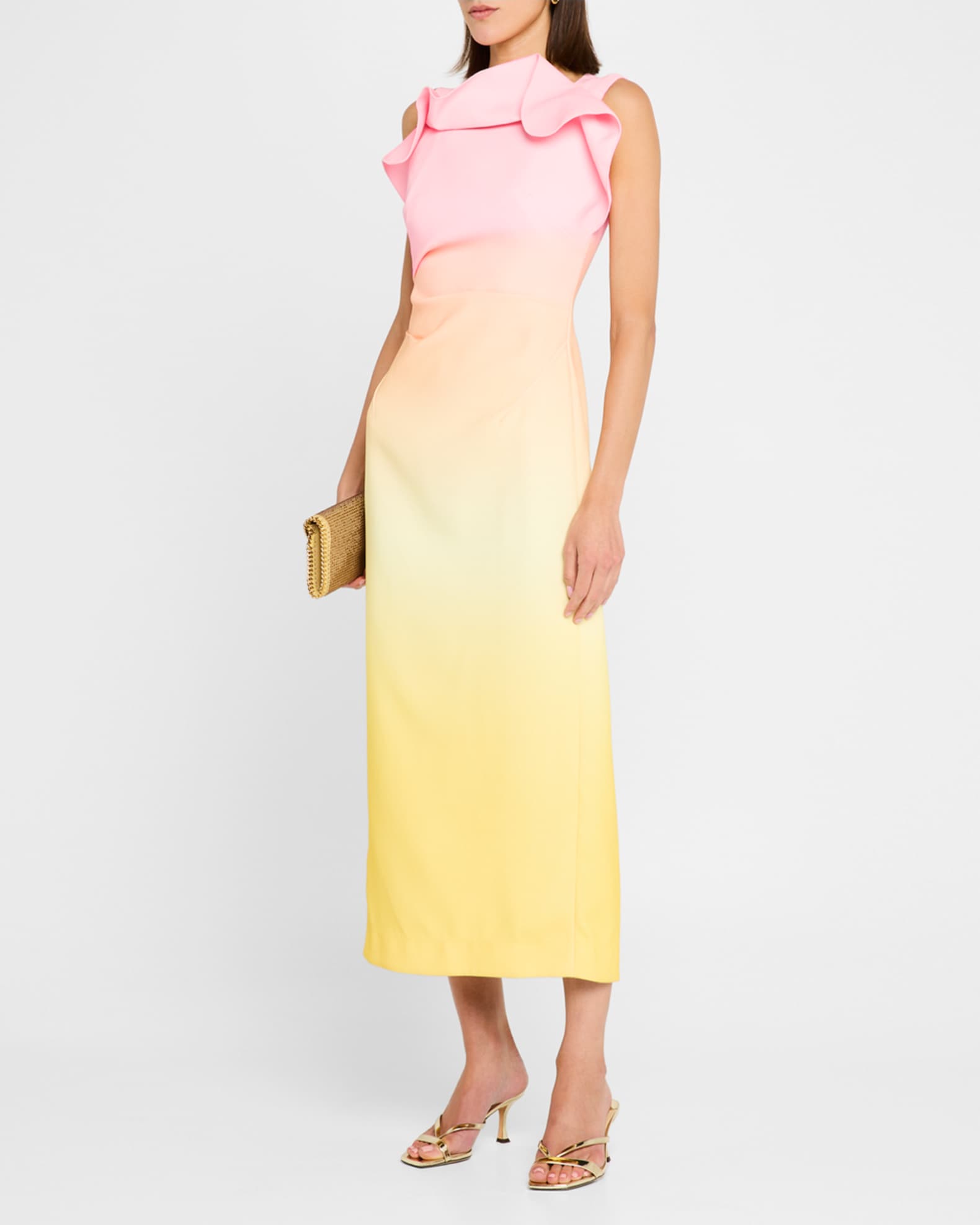 Warfield Ruffle Midi Dress