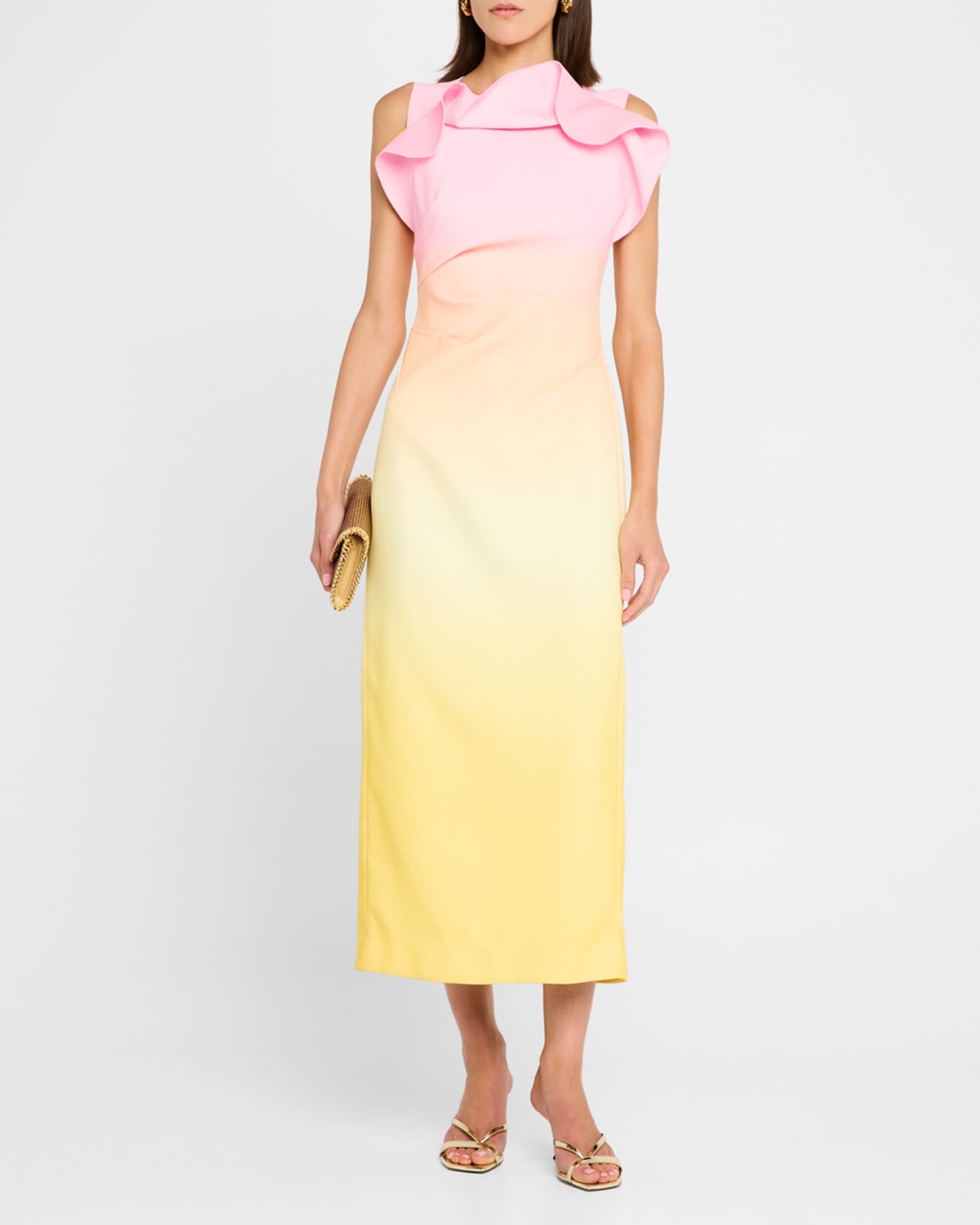 Warfield Ruffle Midi Dress