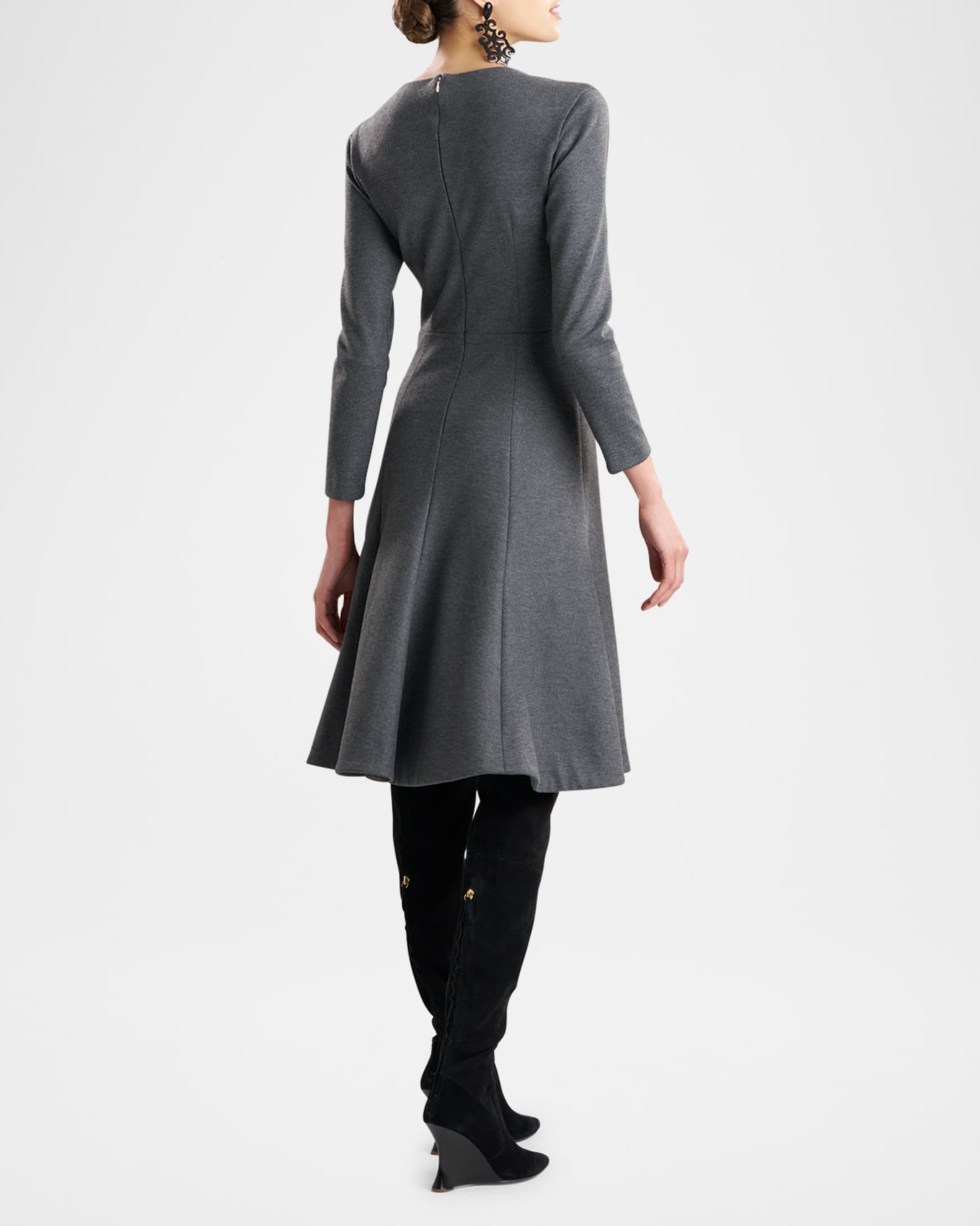 Fluted Double Jersey Dress 1