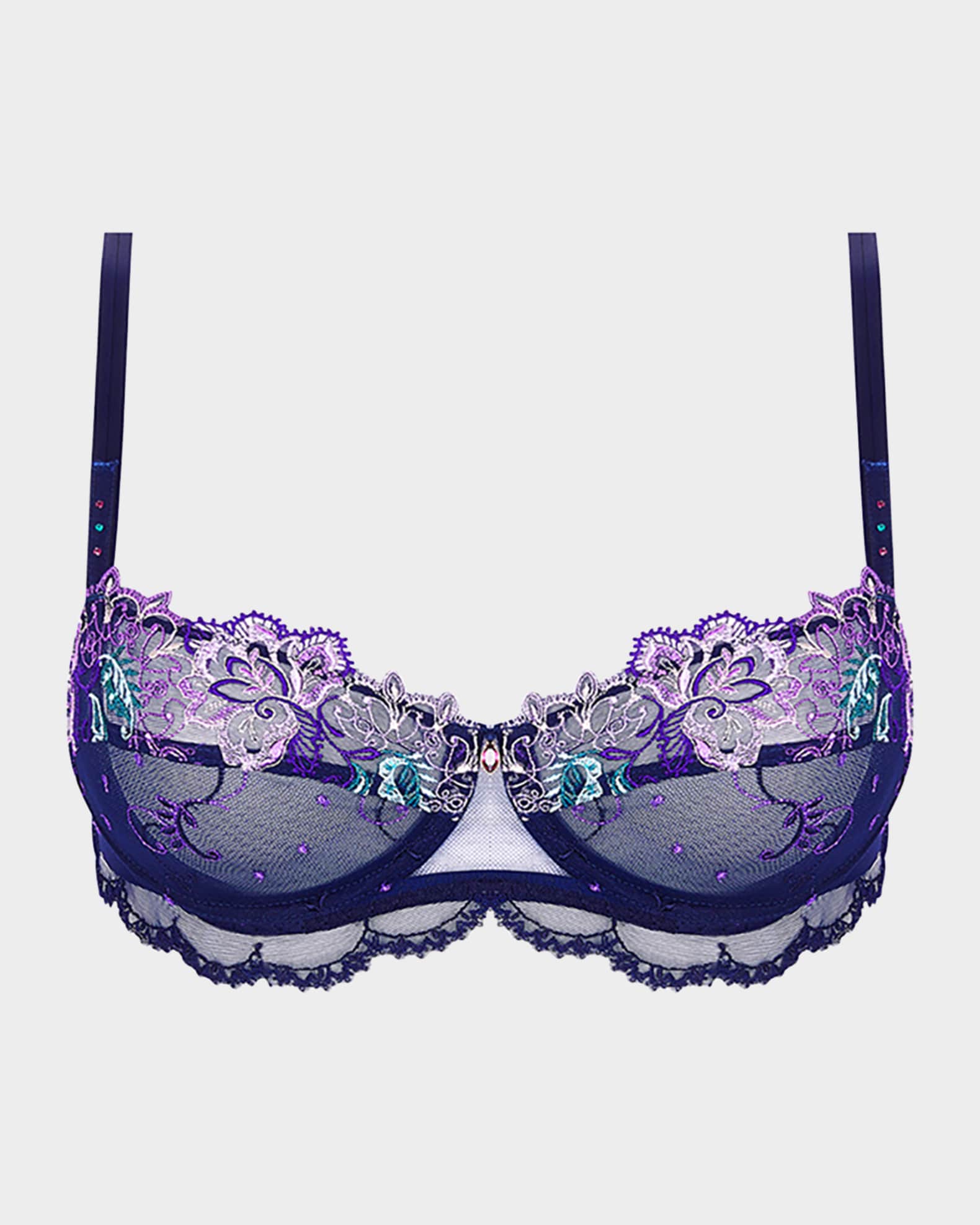 Deesse Desirs Embroidered Tulle Demi Bra 0