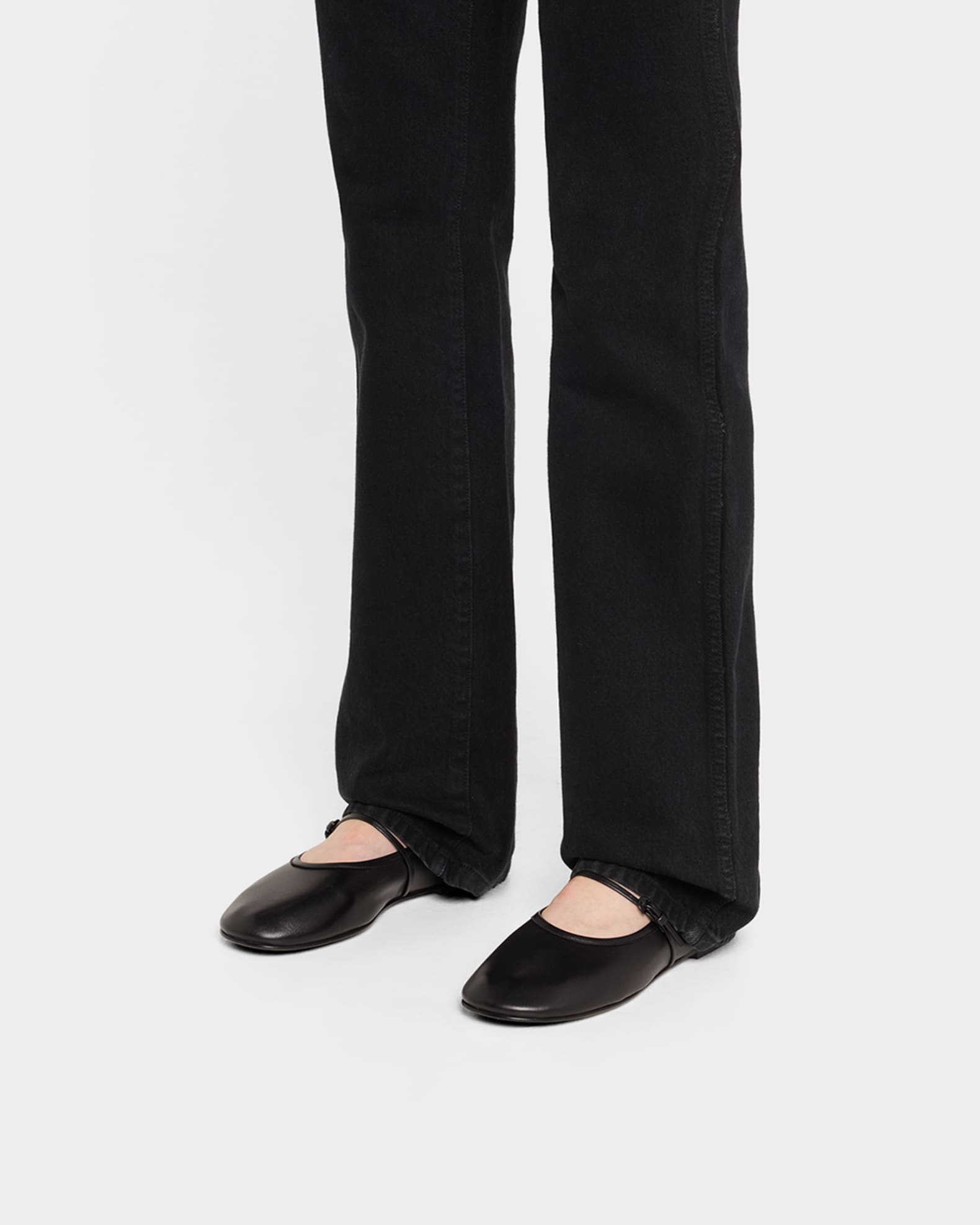 Winter Leather Mary Jane Ballerina Flats 1