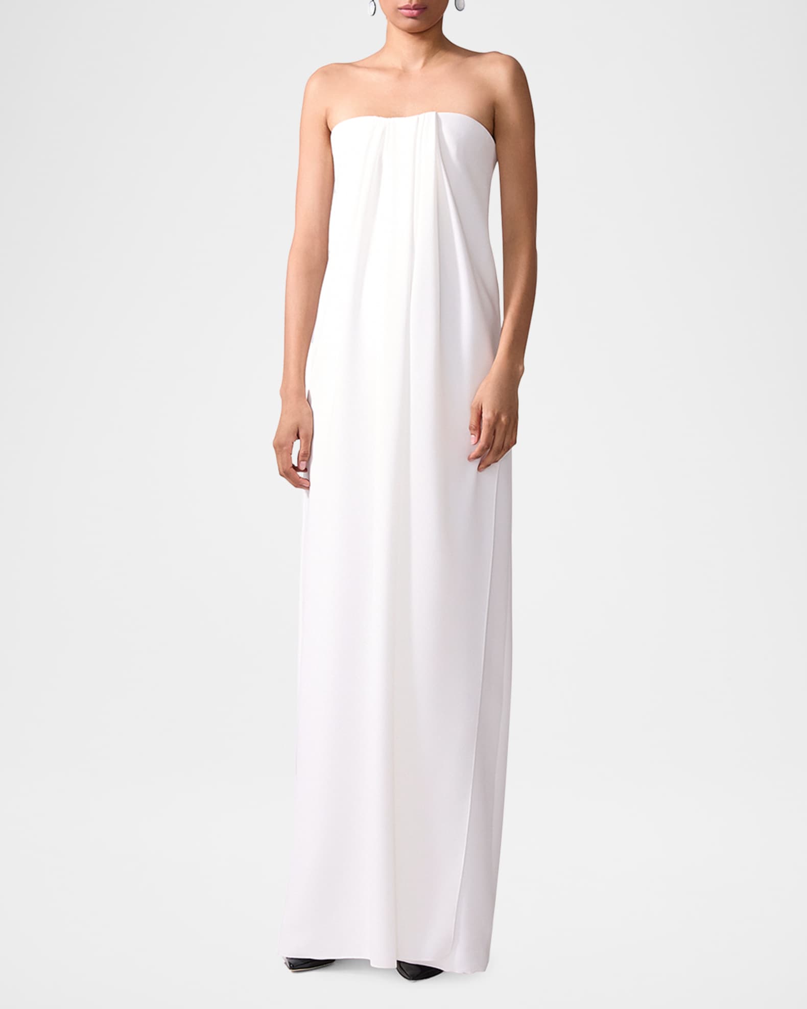 Draped-Front Strapless Gown 1